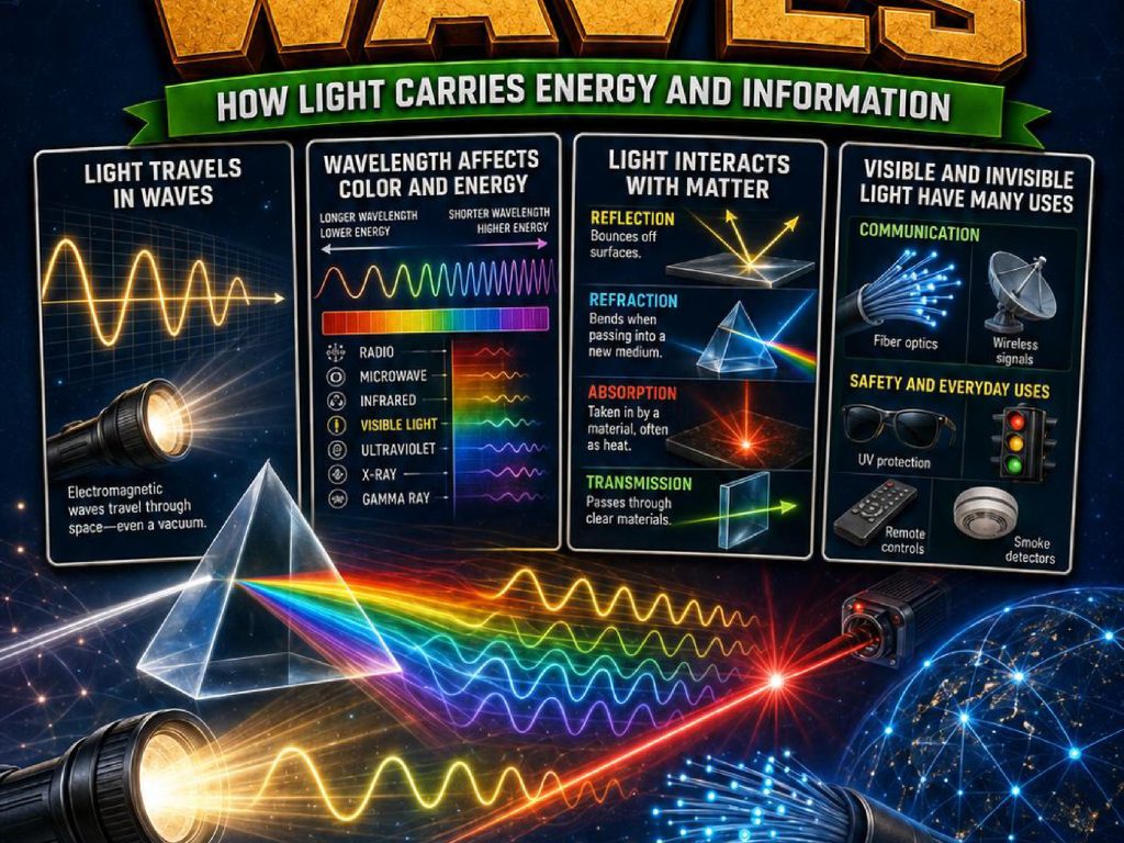 Light Waves Phenomena Poster Set
