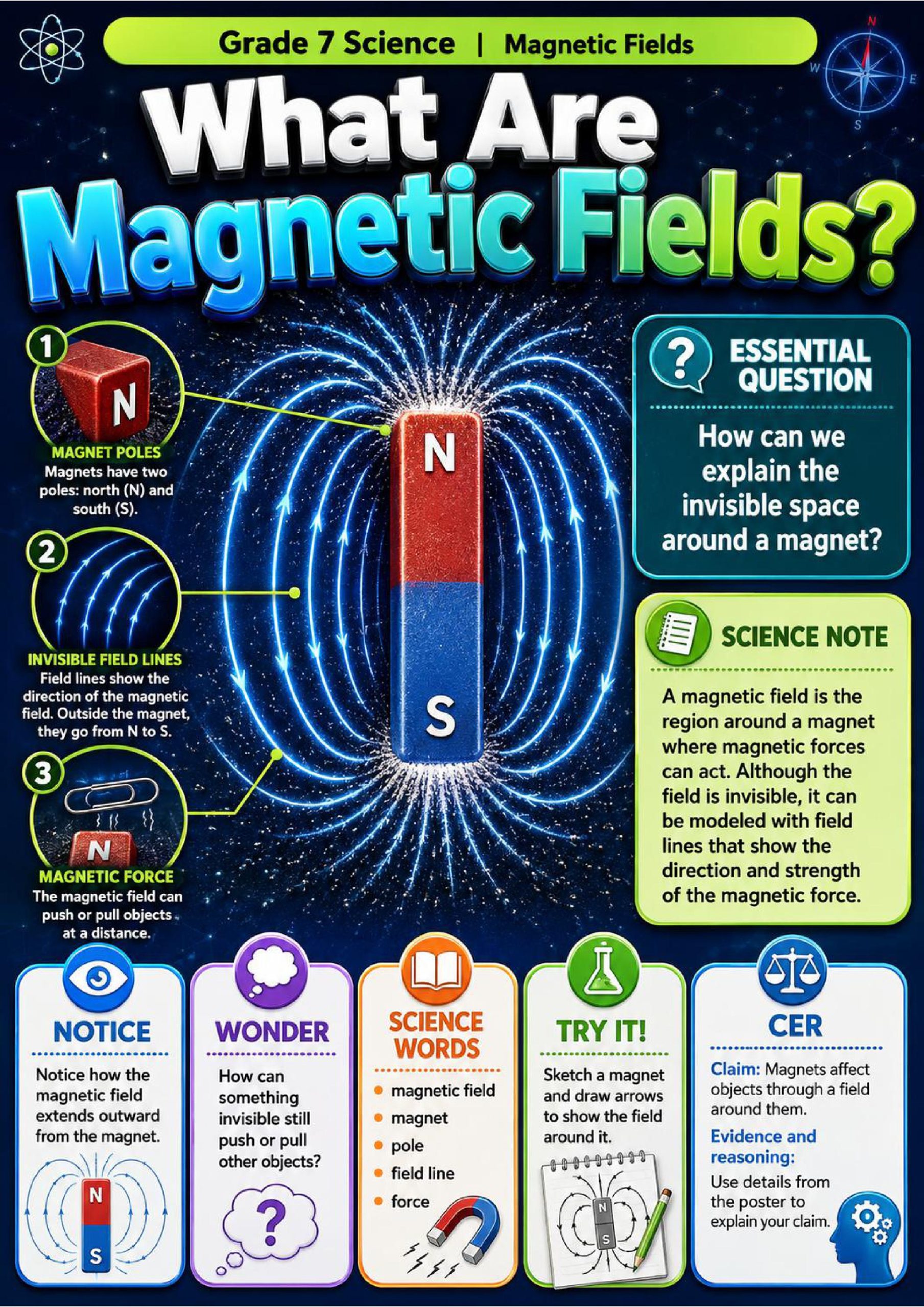 Magnetic Fields Phenomena Poster Set