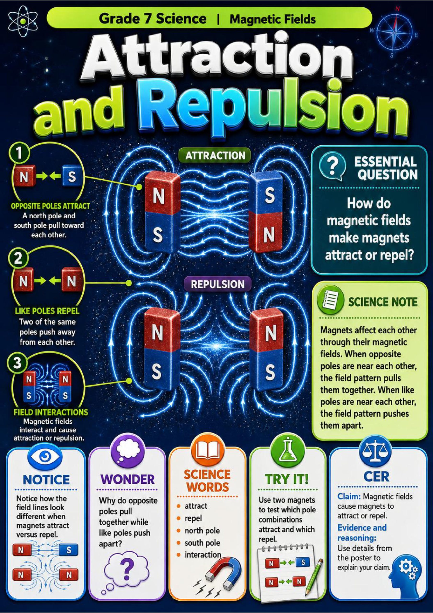 Magnetic Fields Phenomena Poster Set