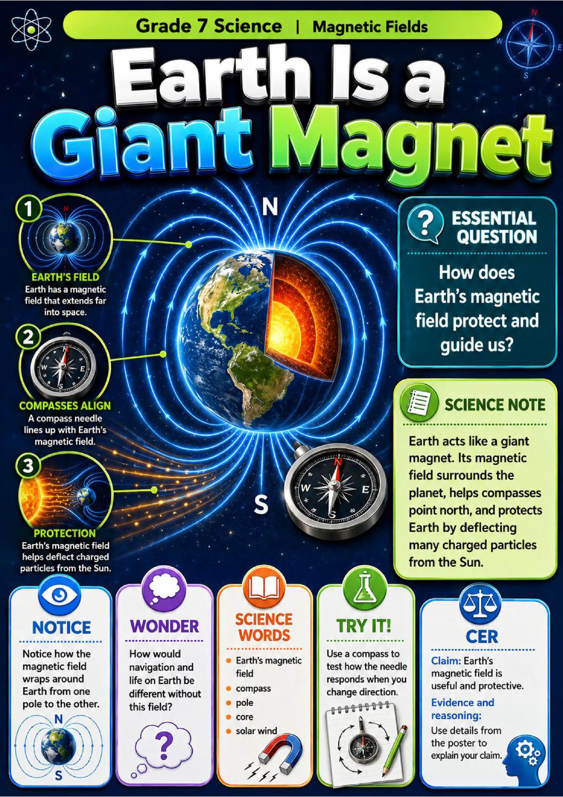 Magnetic Fields Phenomena Poster Set
