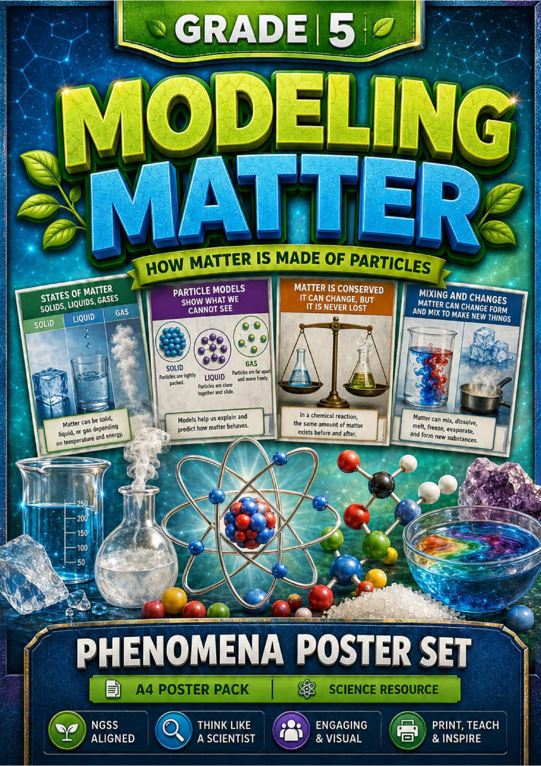 Modeling Matter Phenomena Poster Set cover