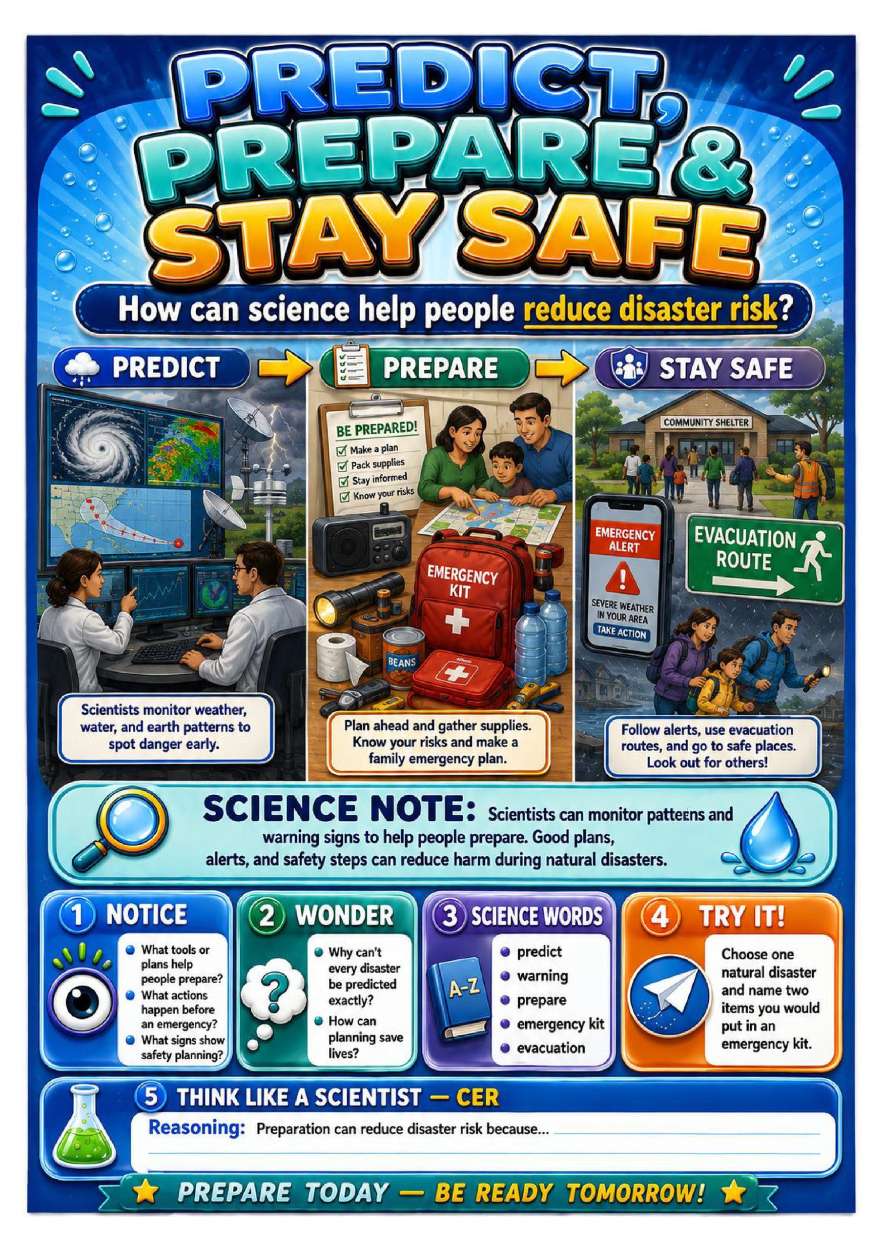 Natural Disasters Science Concept Posters