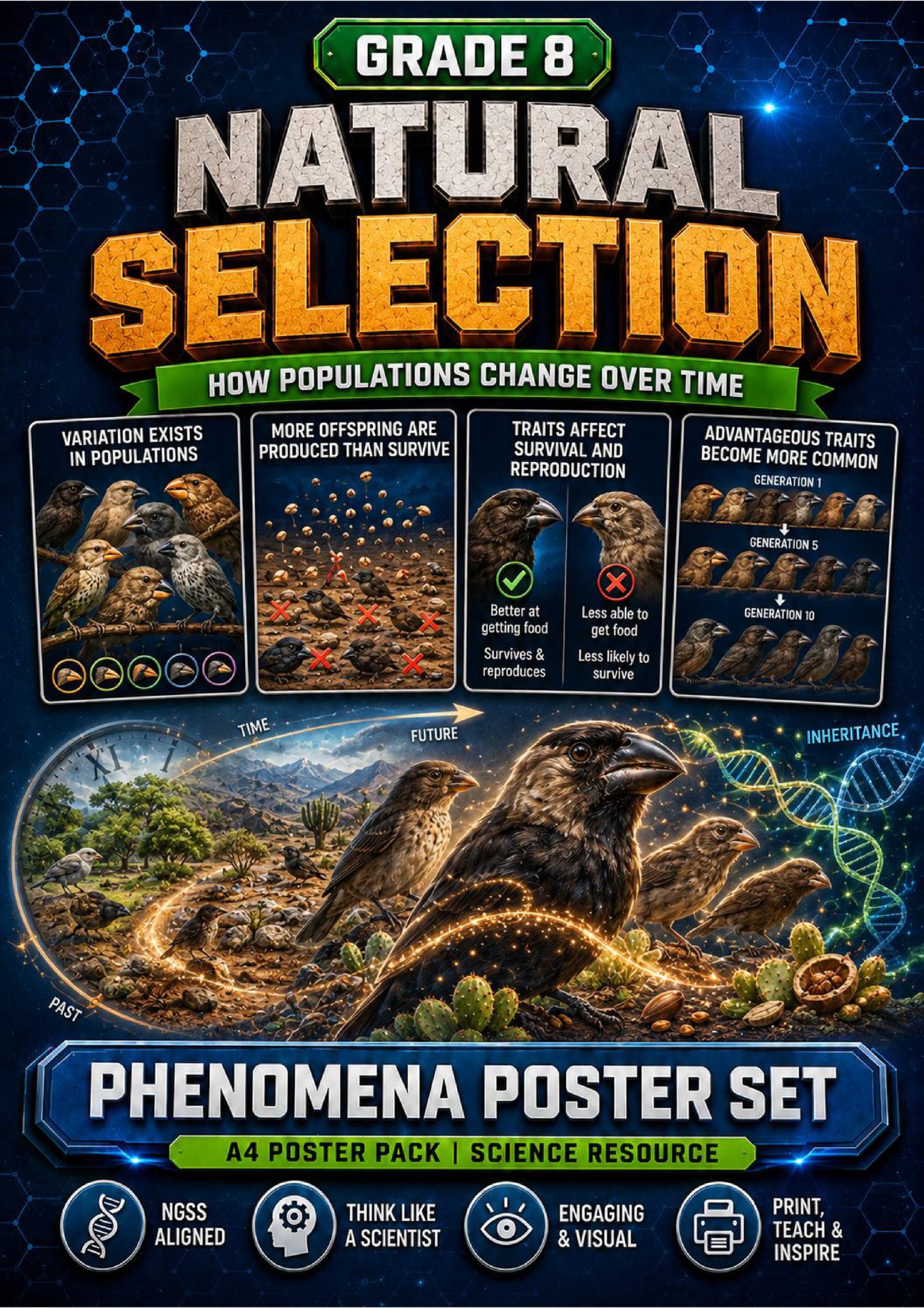 Natural Selection Phenomena Poster Set cover