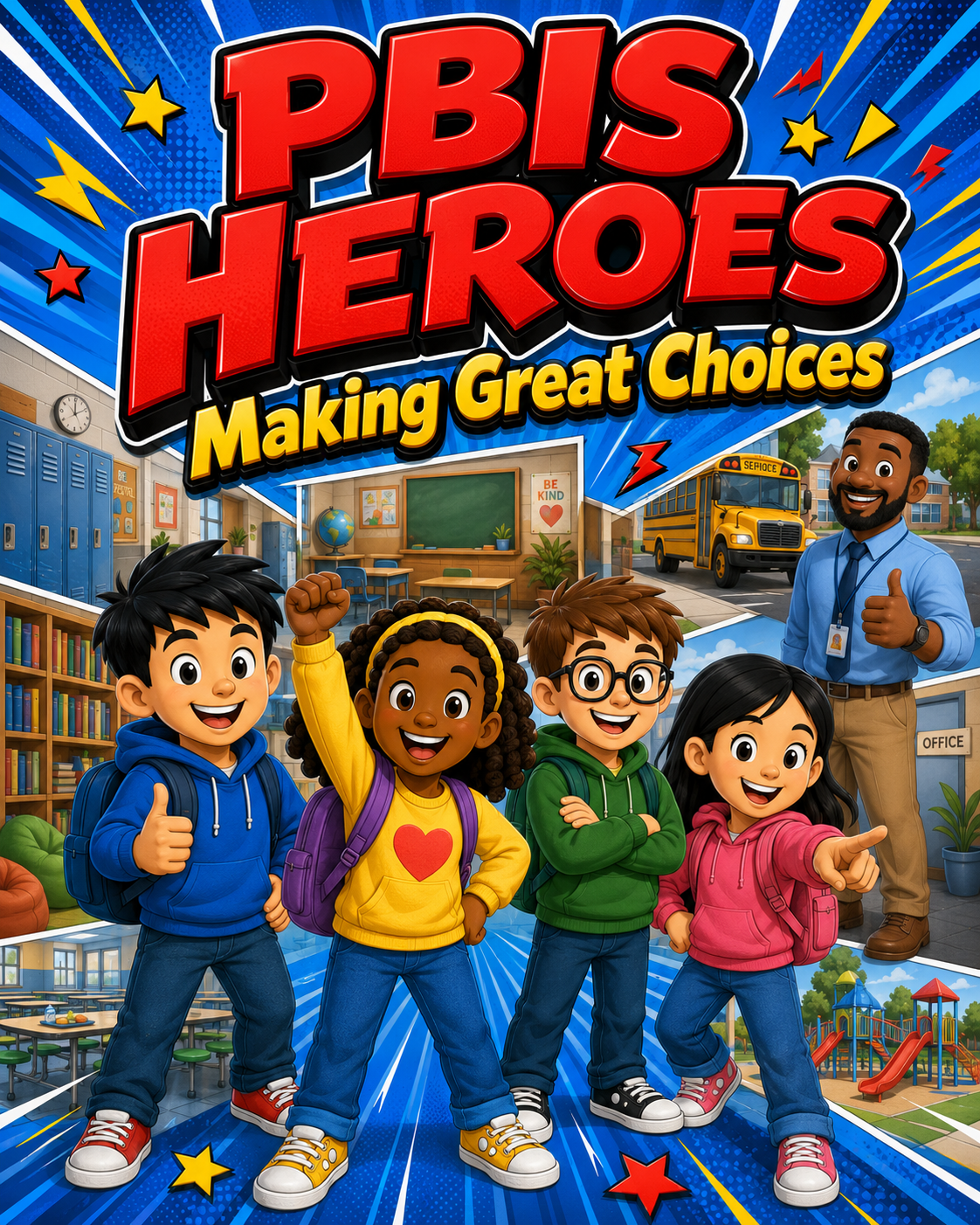 PBIS Heroes Comic Book Social Stories Bundle cover