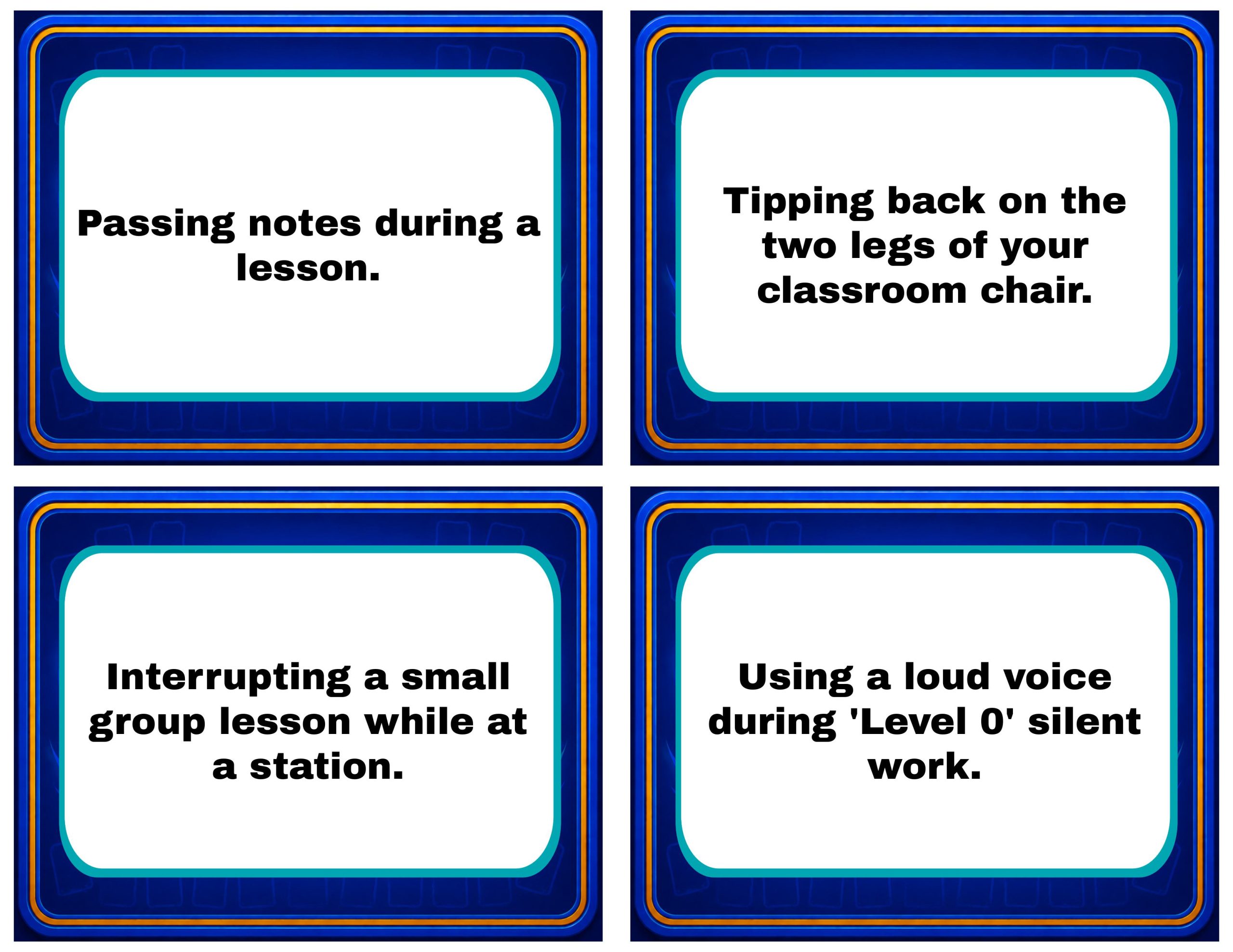 PBIS Memory Cards – Classroom Edition
