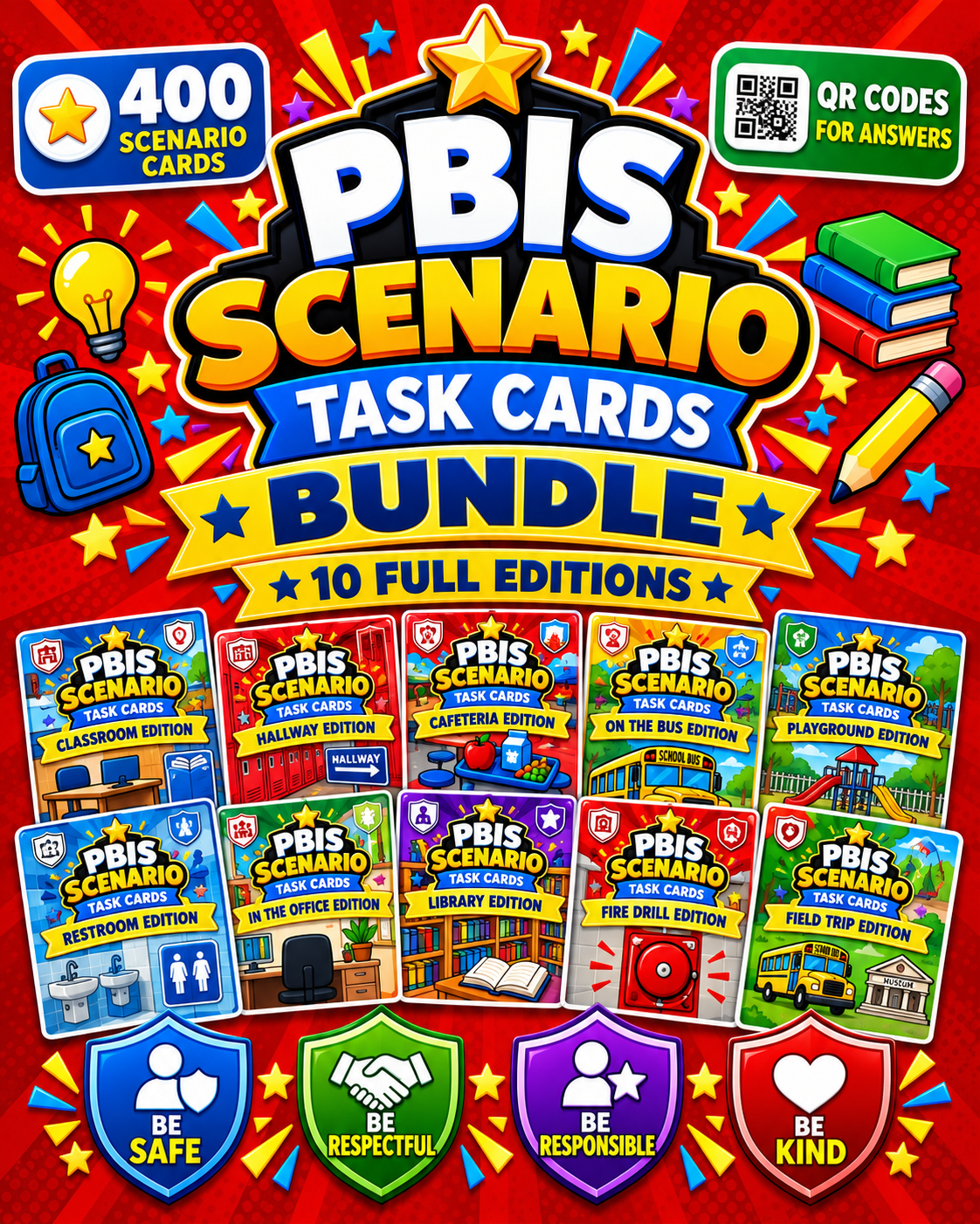 PBIS Scenario Task Cards Bundle cover