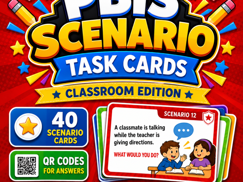 PBIS Scenario Task Cards: Classroom Edition