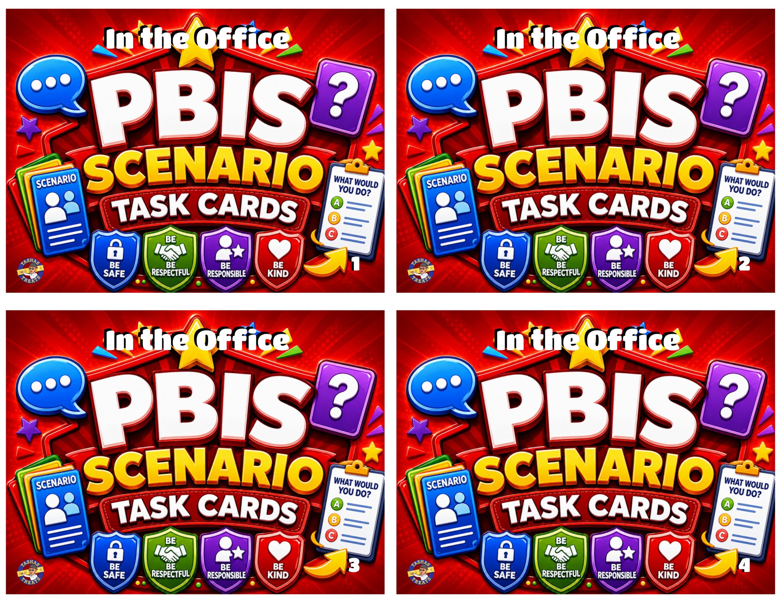 PBIS Scenario Task Cards: In the Office Edition