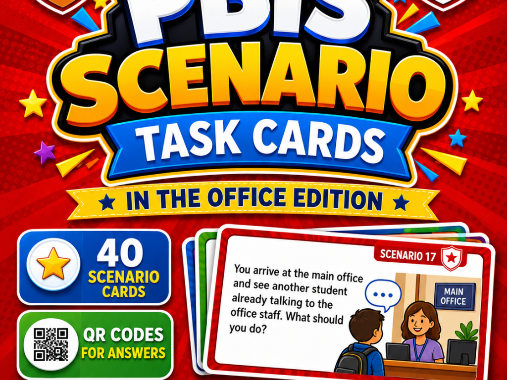 PBIS Scenario Task Cards: In the Office Edition