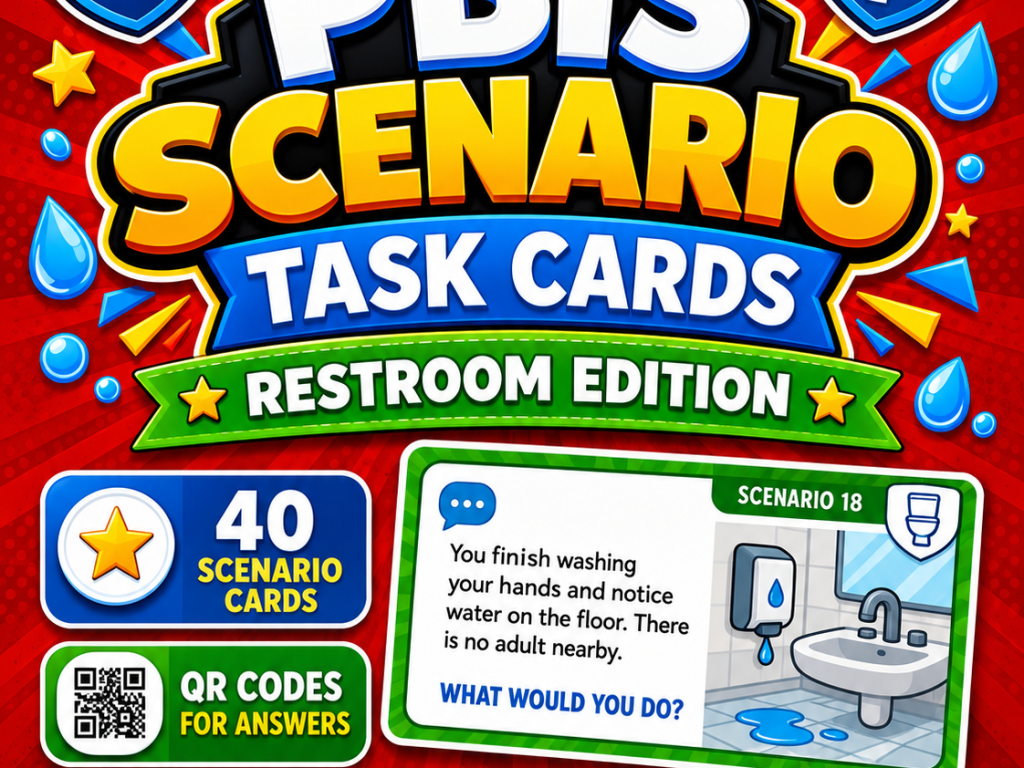 PBIS Scenario Task Cards: Restroom Edition