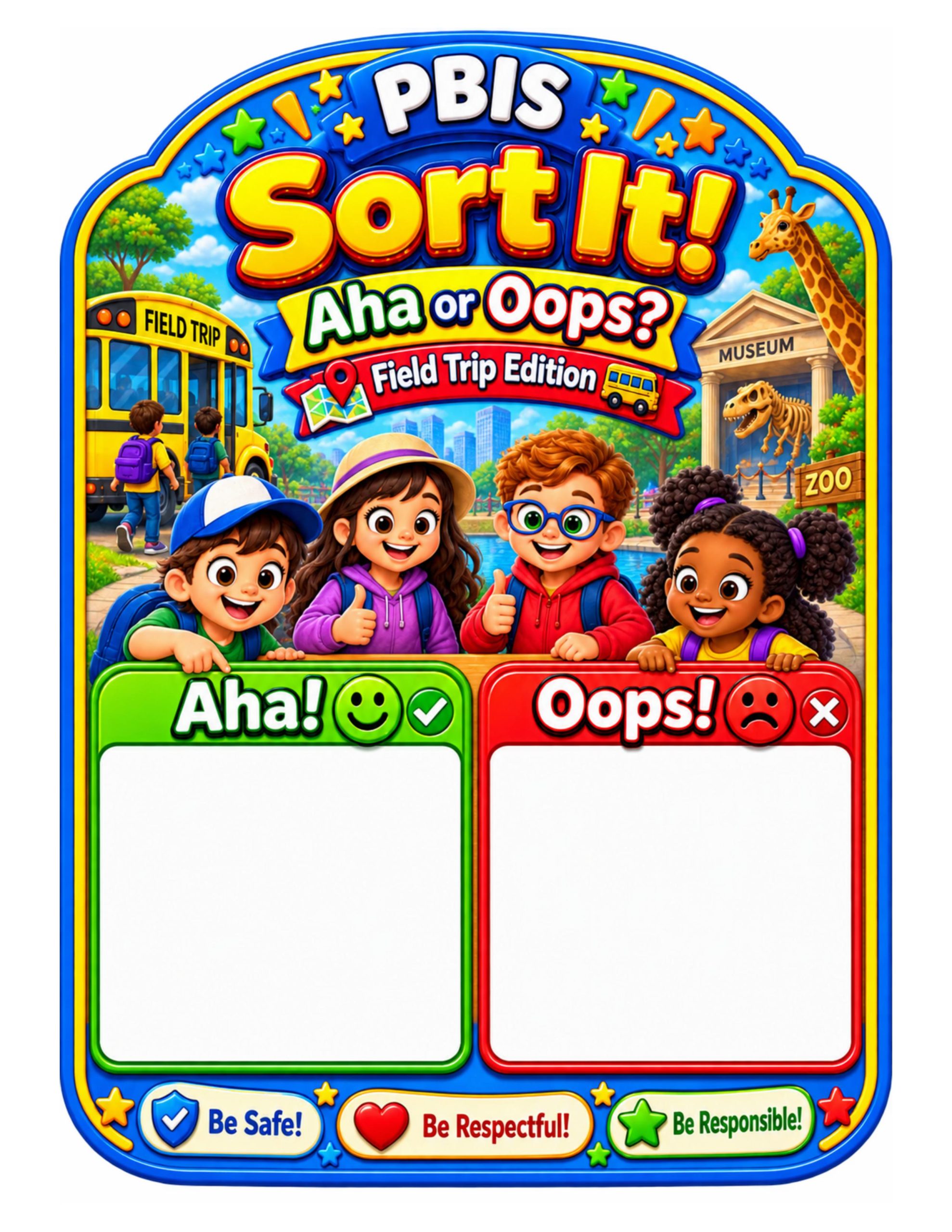 PBIS Sort It! Aha or Oops? – Field Trip Edition