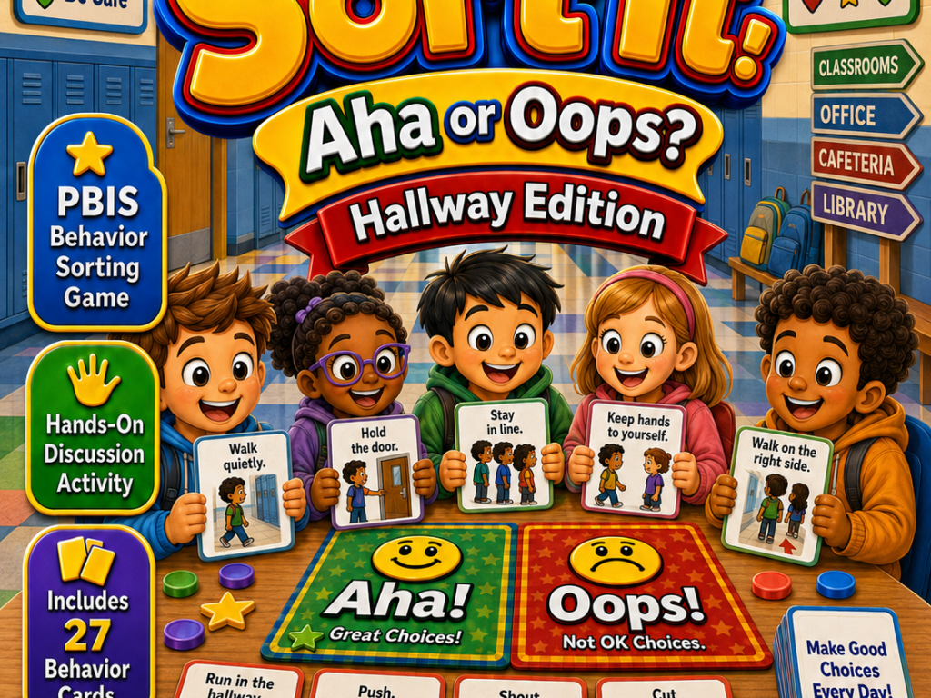 PBIS Sort It! Aha or Oops? – Hallway Edition