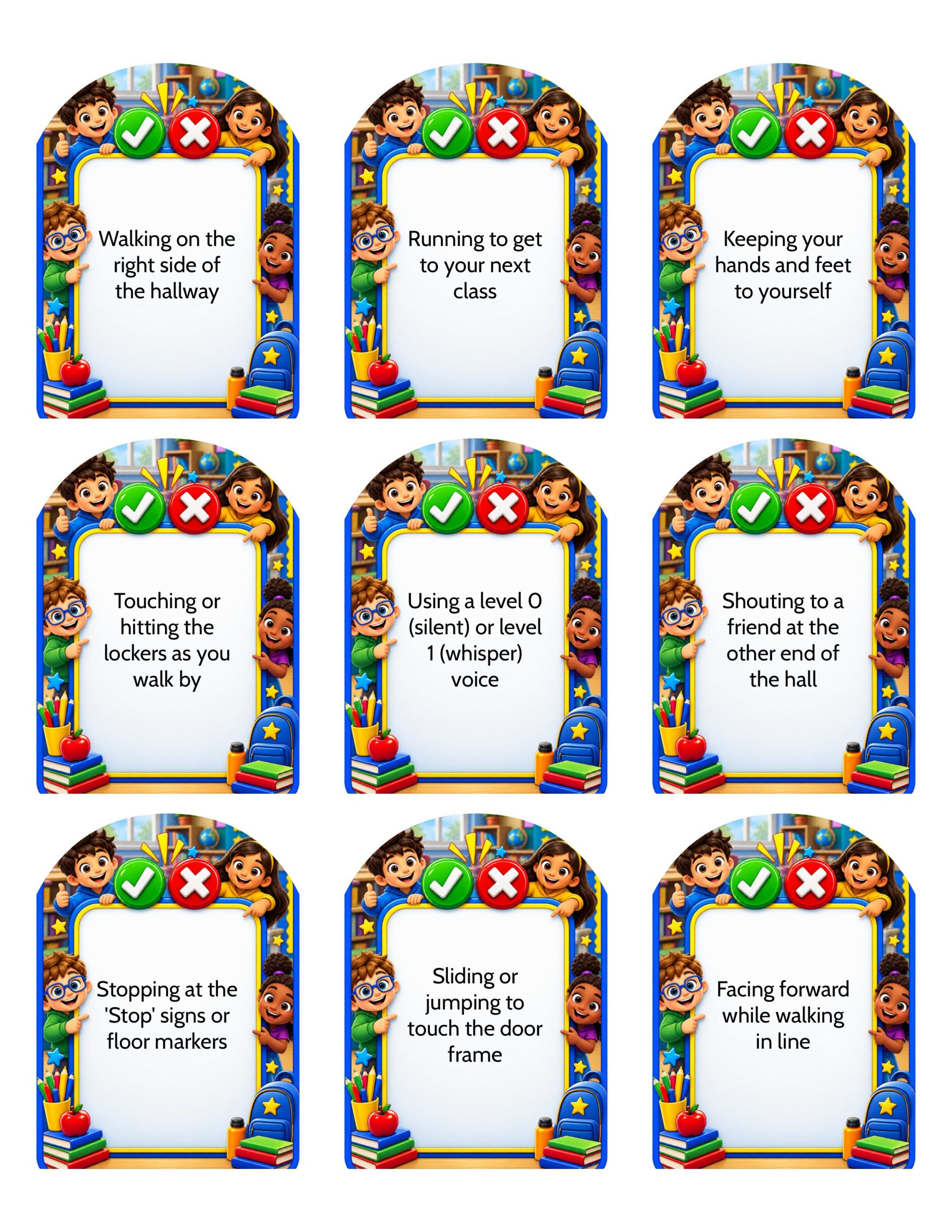 PBIS Sort It! Aha or Oops? – Hallway Edition