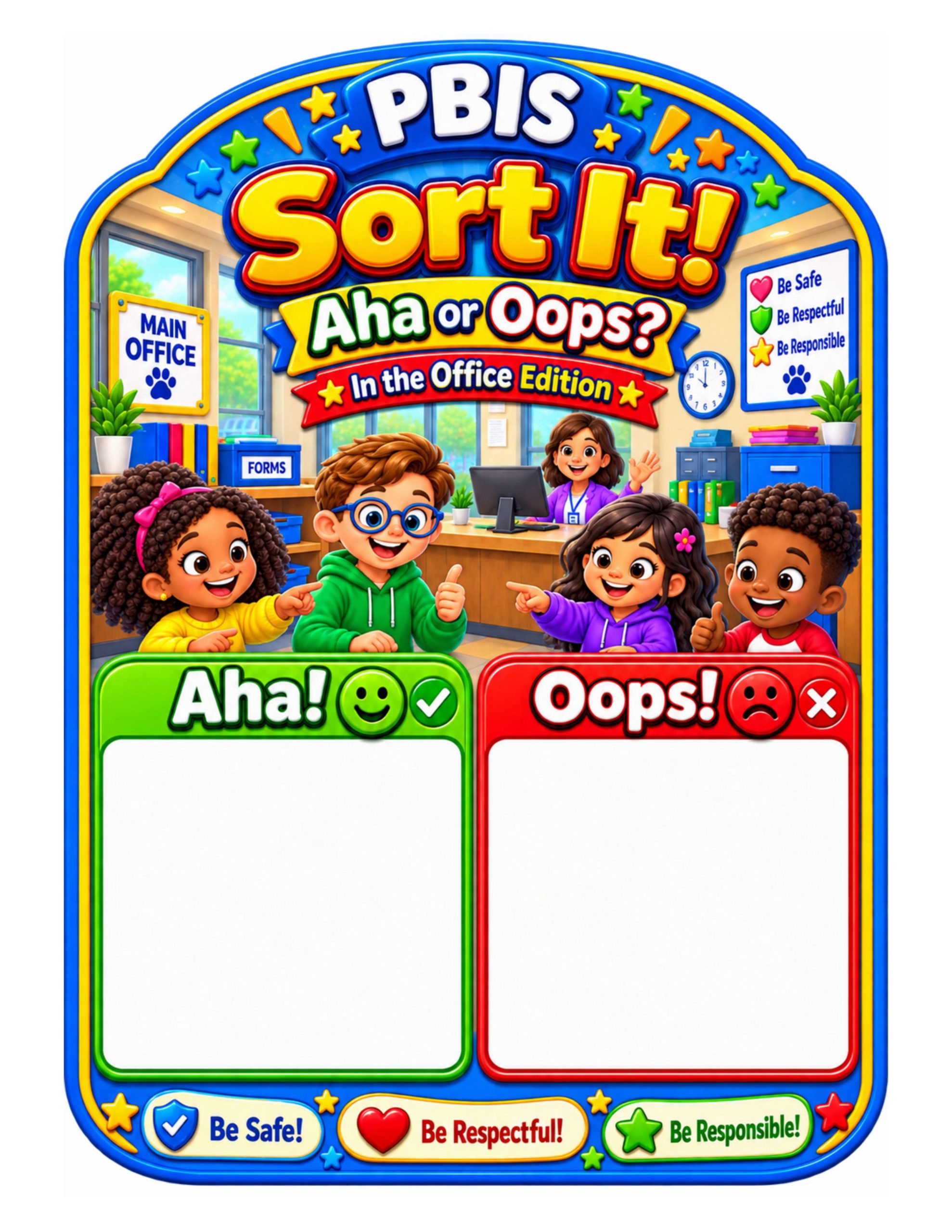 PBIS Sort It! Aha or Oops? – In the Office Edition