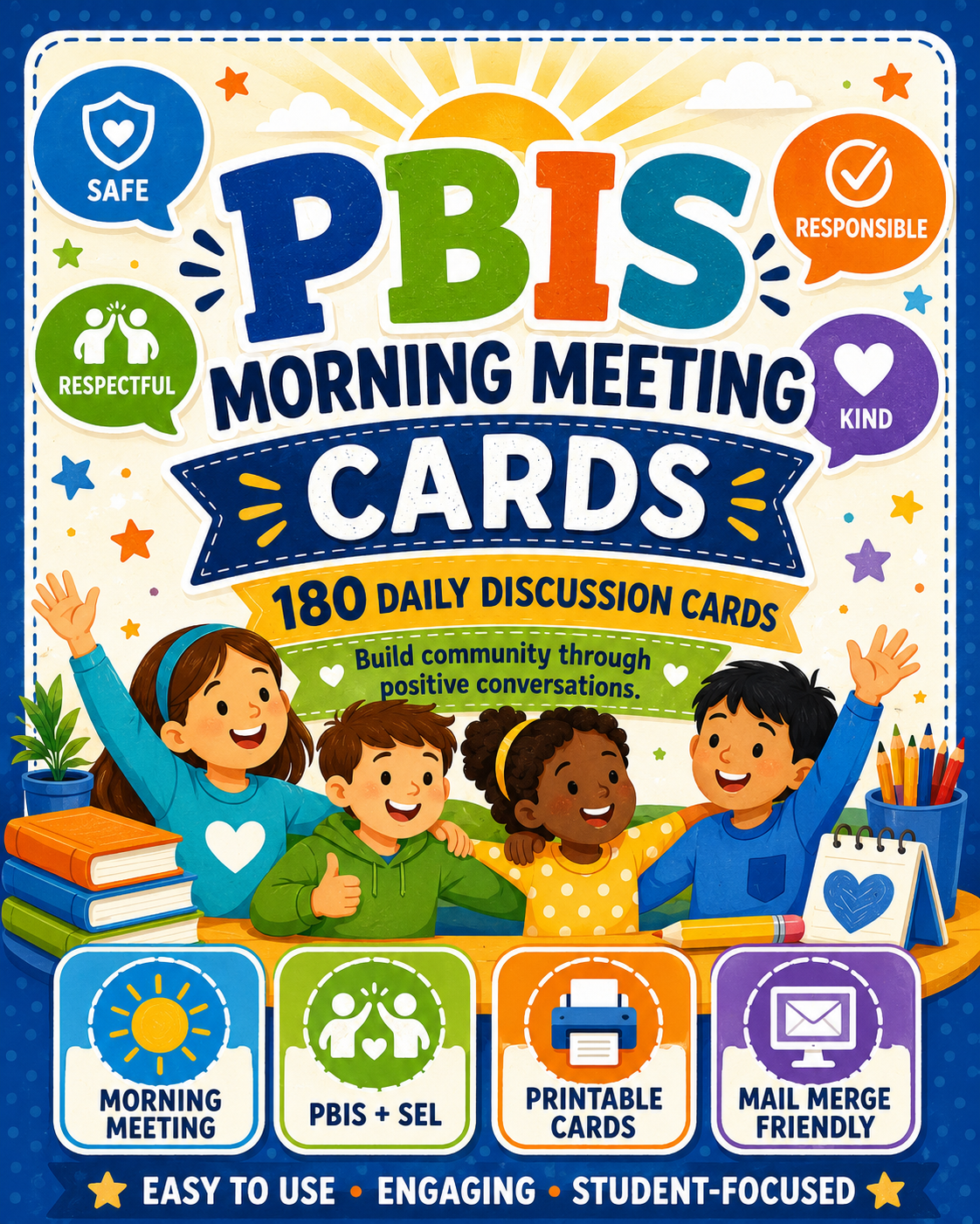 PBIS Morning Meeting Cards cover
