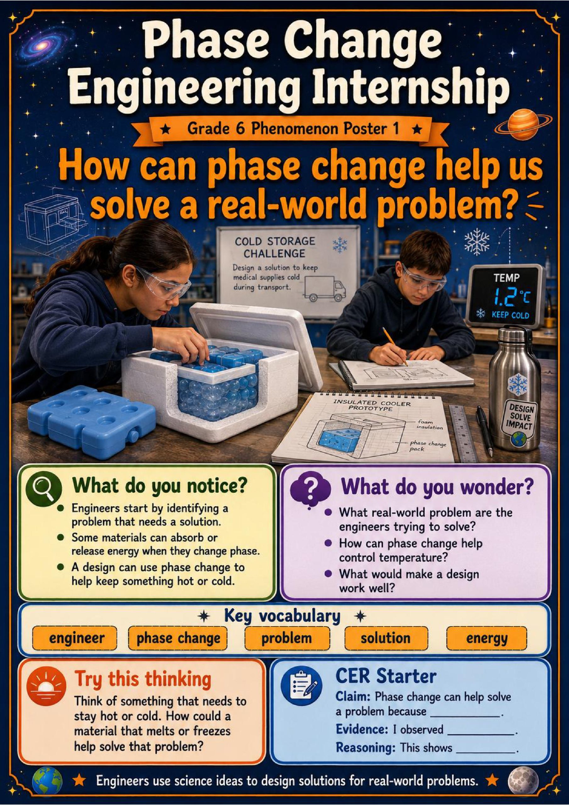 Phase Change Engineering Internship Phenomena Poster Set
