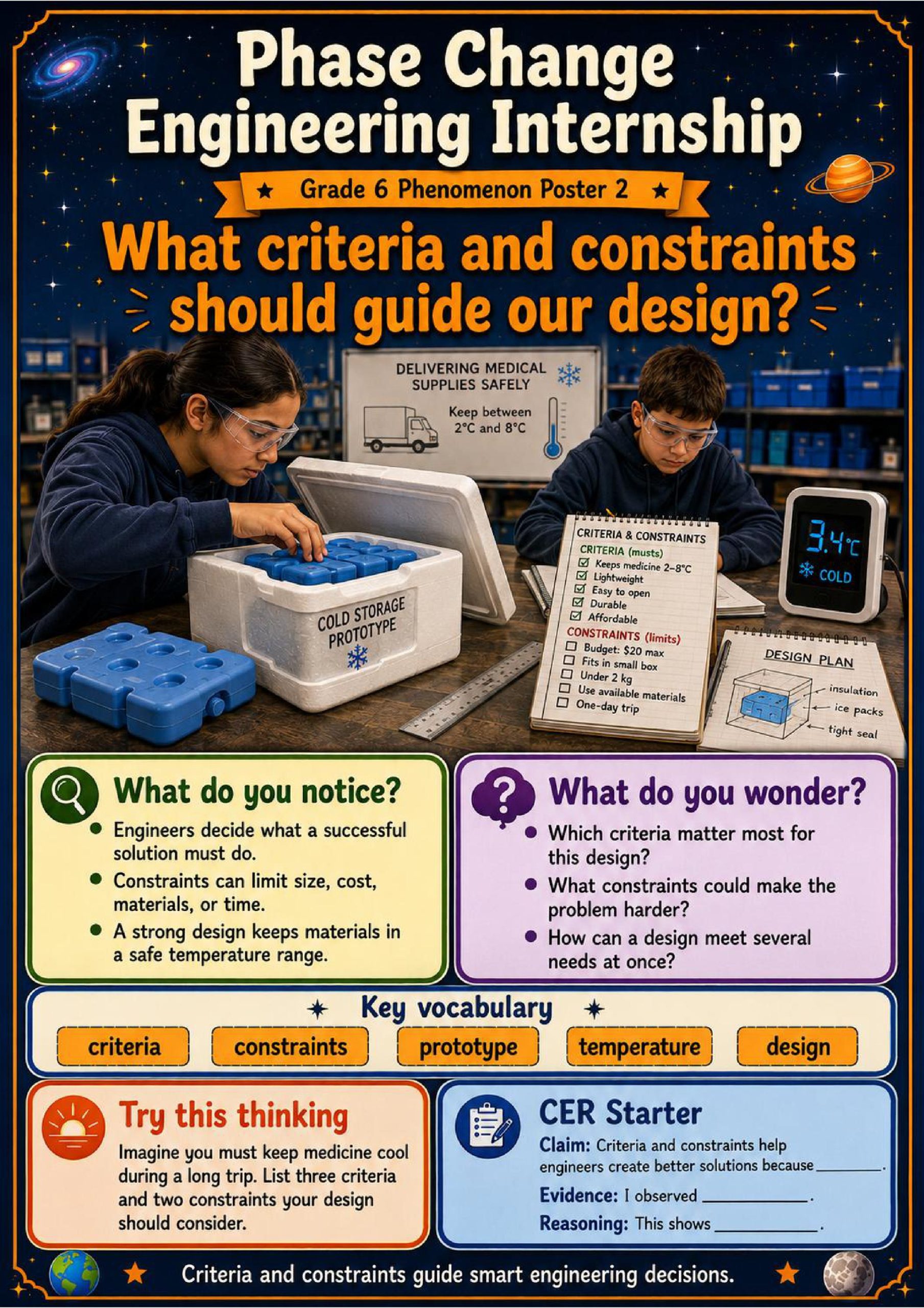 Phase Change Engineering Internship Phenomena Poster Set