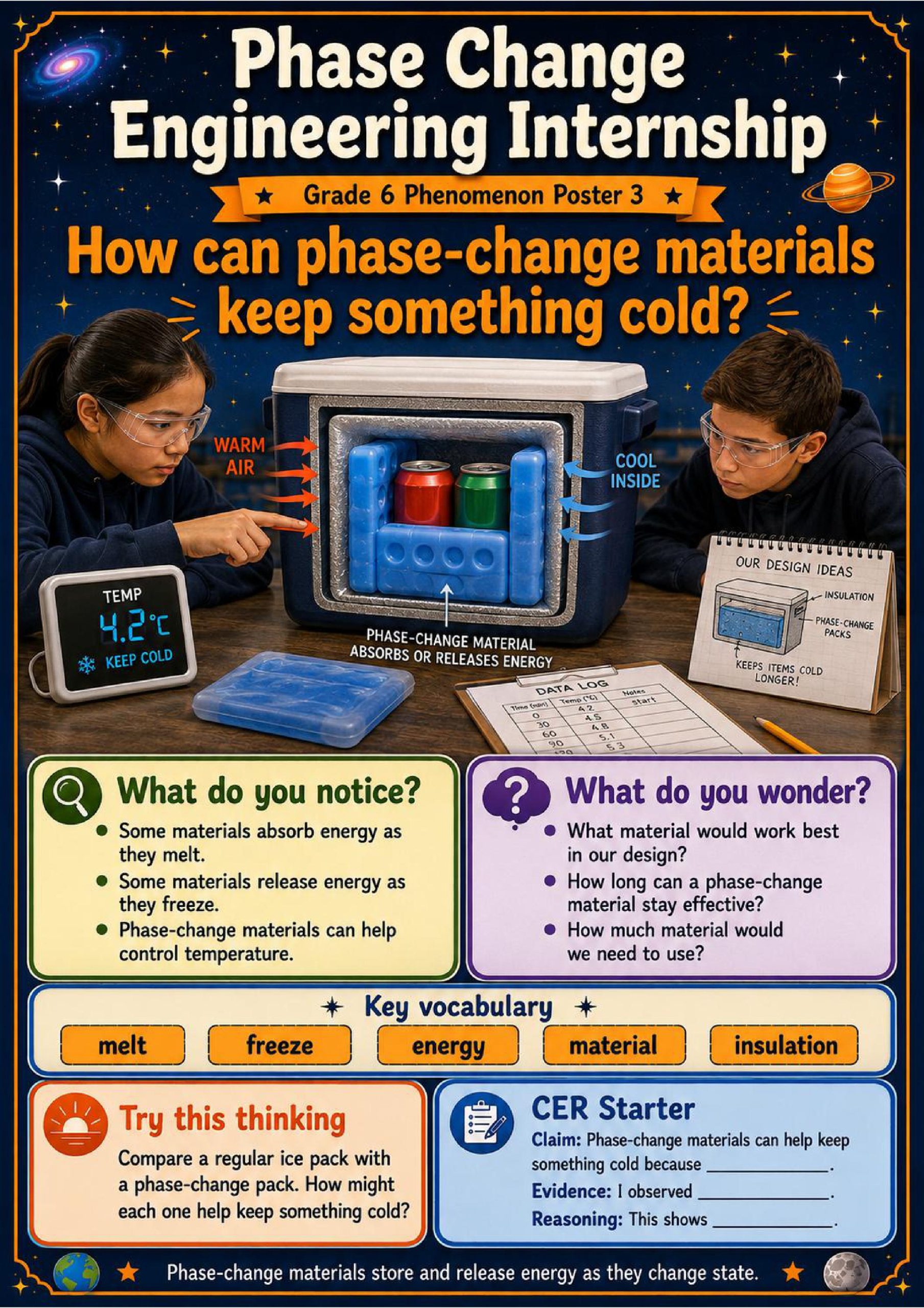 Phase Change Engineering Internship Phenomena Poster Set