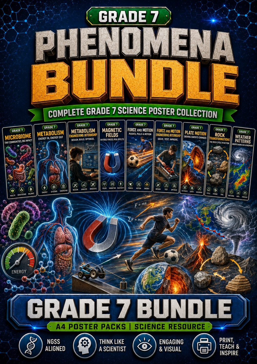 Grade 7 Phenomena Poster Bundle cover