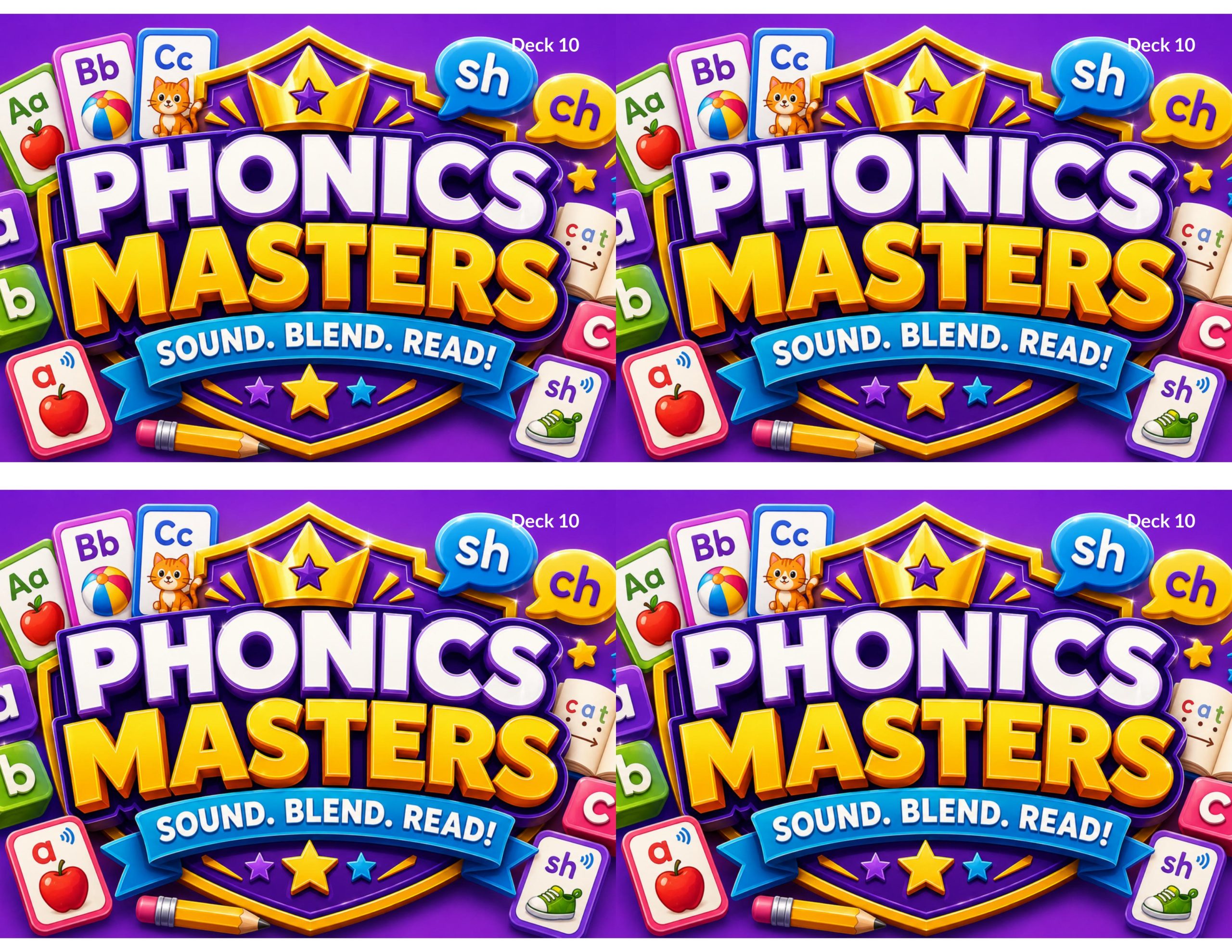 Phonics Masters Deck 10 – R-Controlled Vowels | 64 Bossy R Phonics Practice Cards