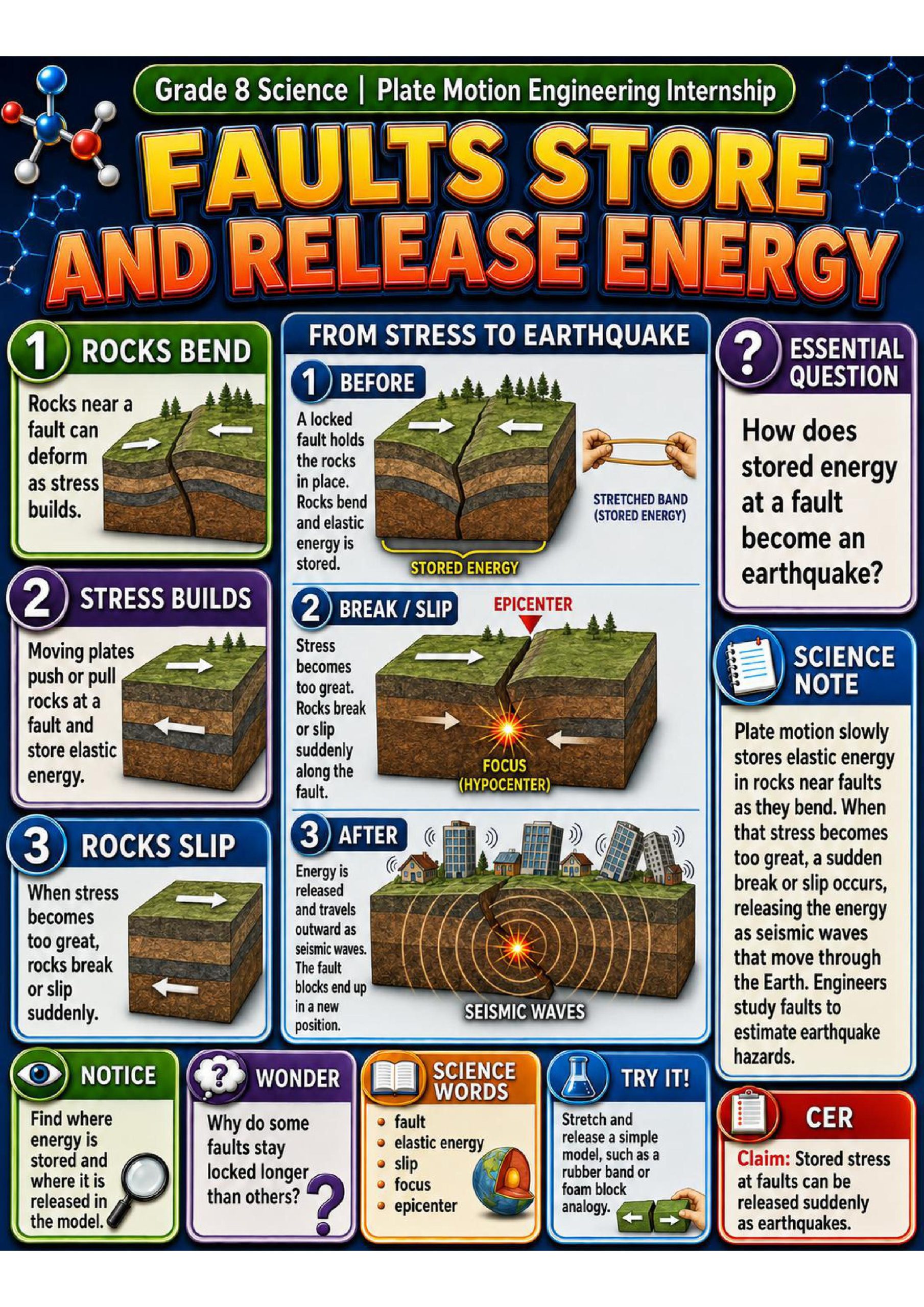 Plate Motion Engineering Internship Phenomena Poster Set