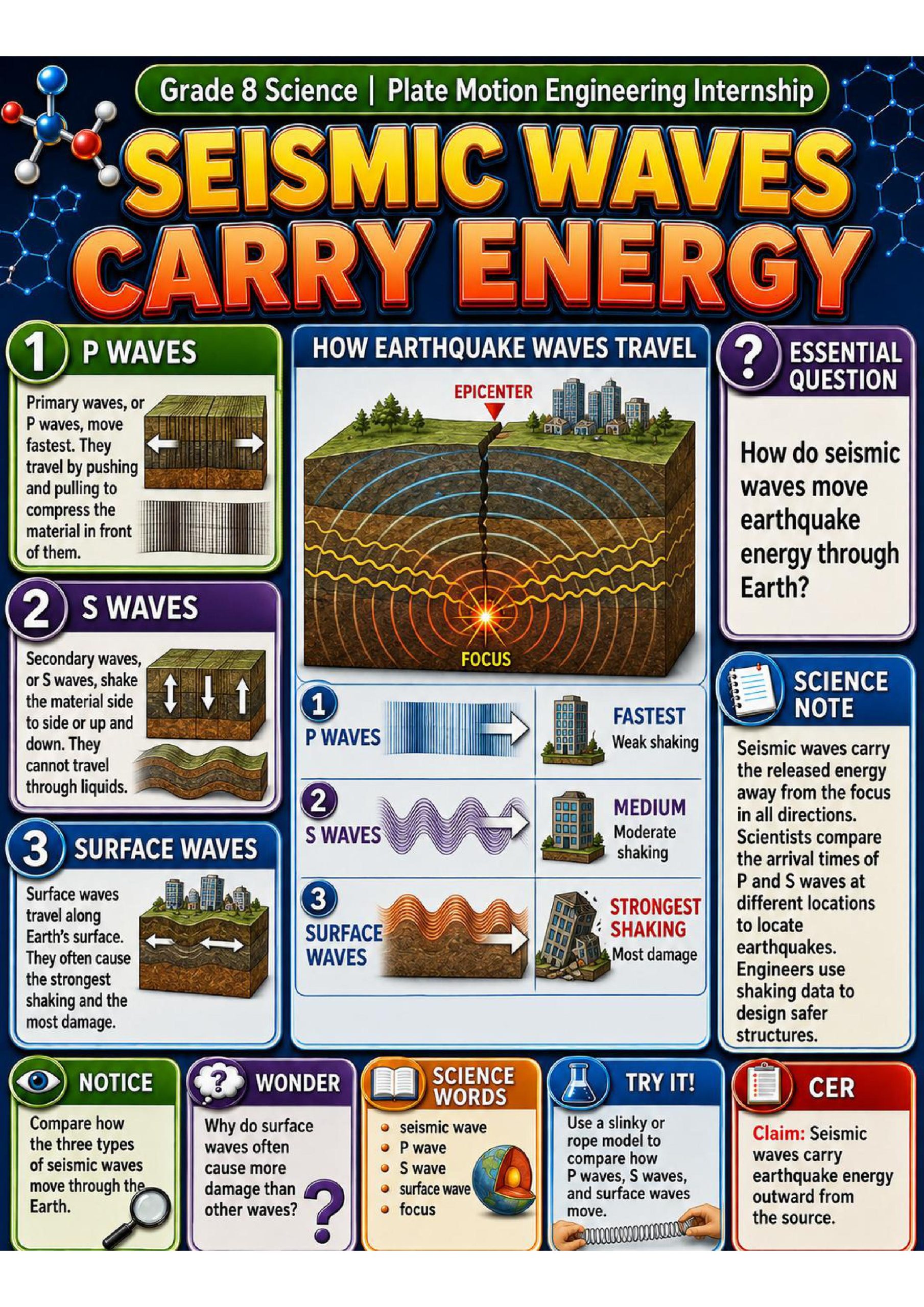 Plate Motion Engineering Internship Phenomena Poster Set