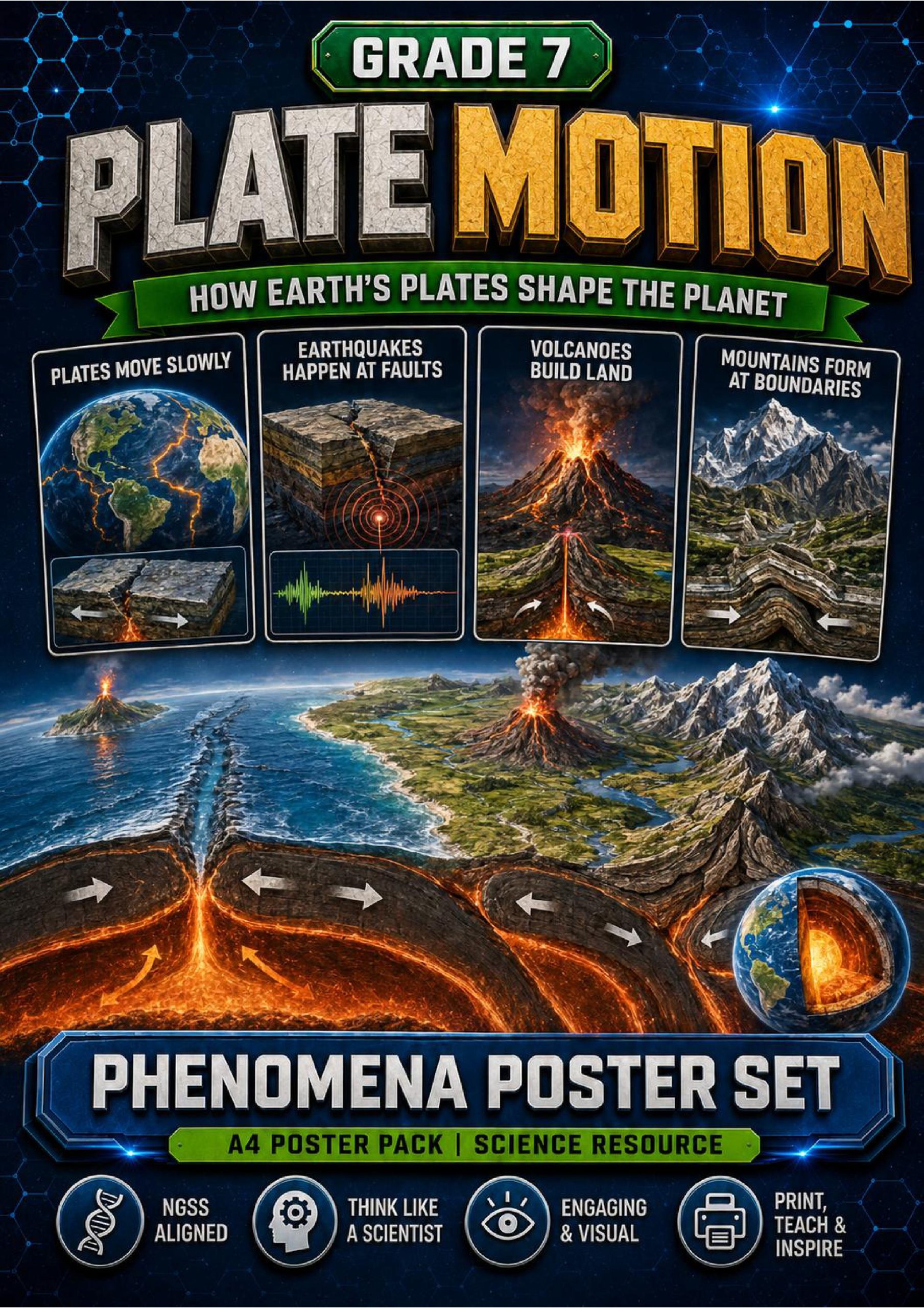 Plate Motion Phenomena Poster Set cover
