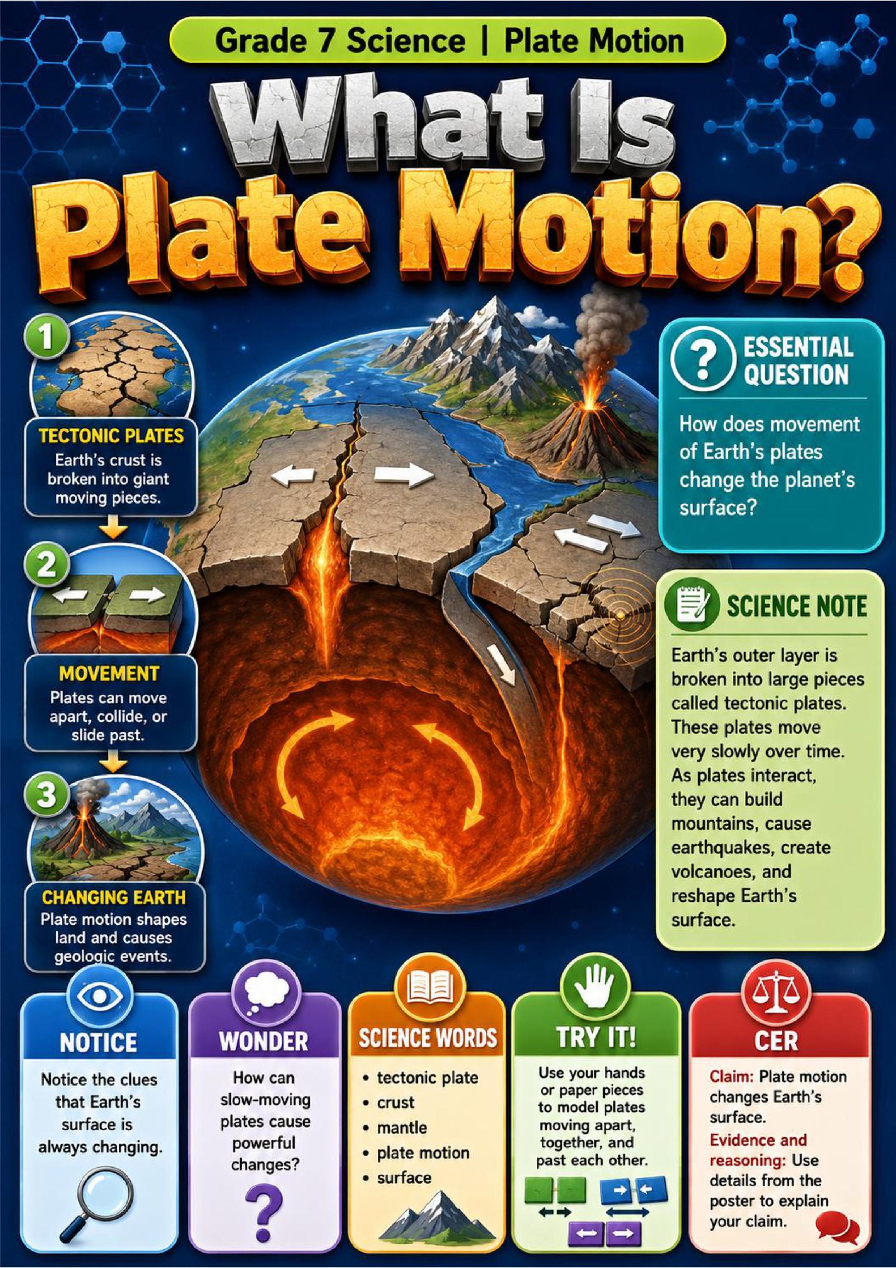 Plate Motion Phenomena Poster Set