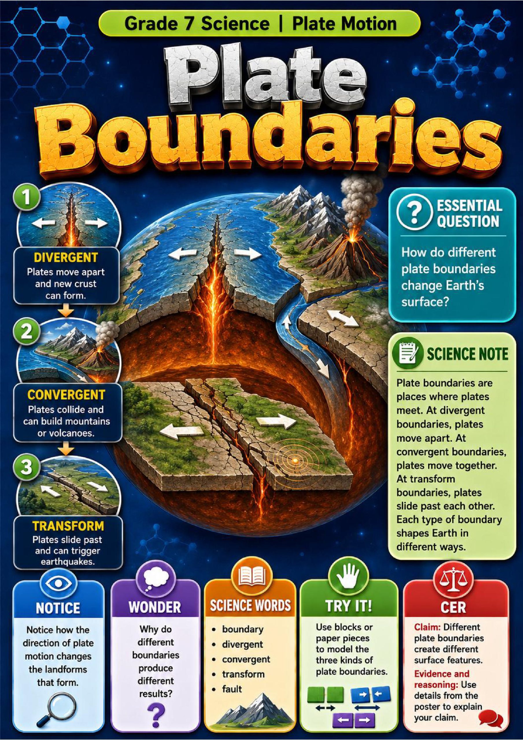 Plate Motion Phenomena Poster Set