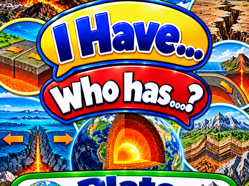 I Have... Who Has...? – Plate Motion | 4 Interactive Science Review Games – 100 Cards