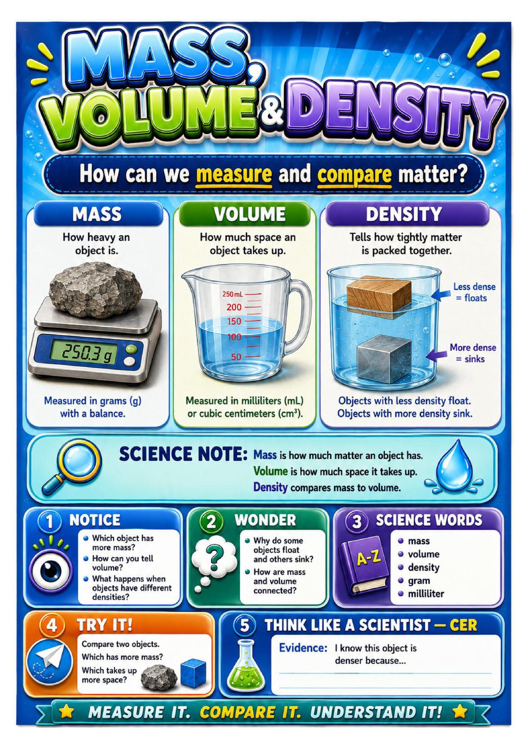 Properties of Matter Science Concept Posters