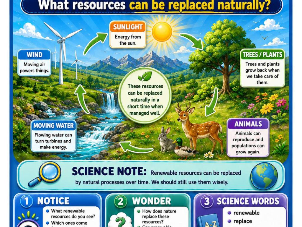 Renewable and Nonrenewable Resources Science Concept Posters