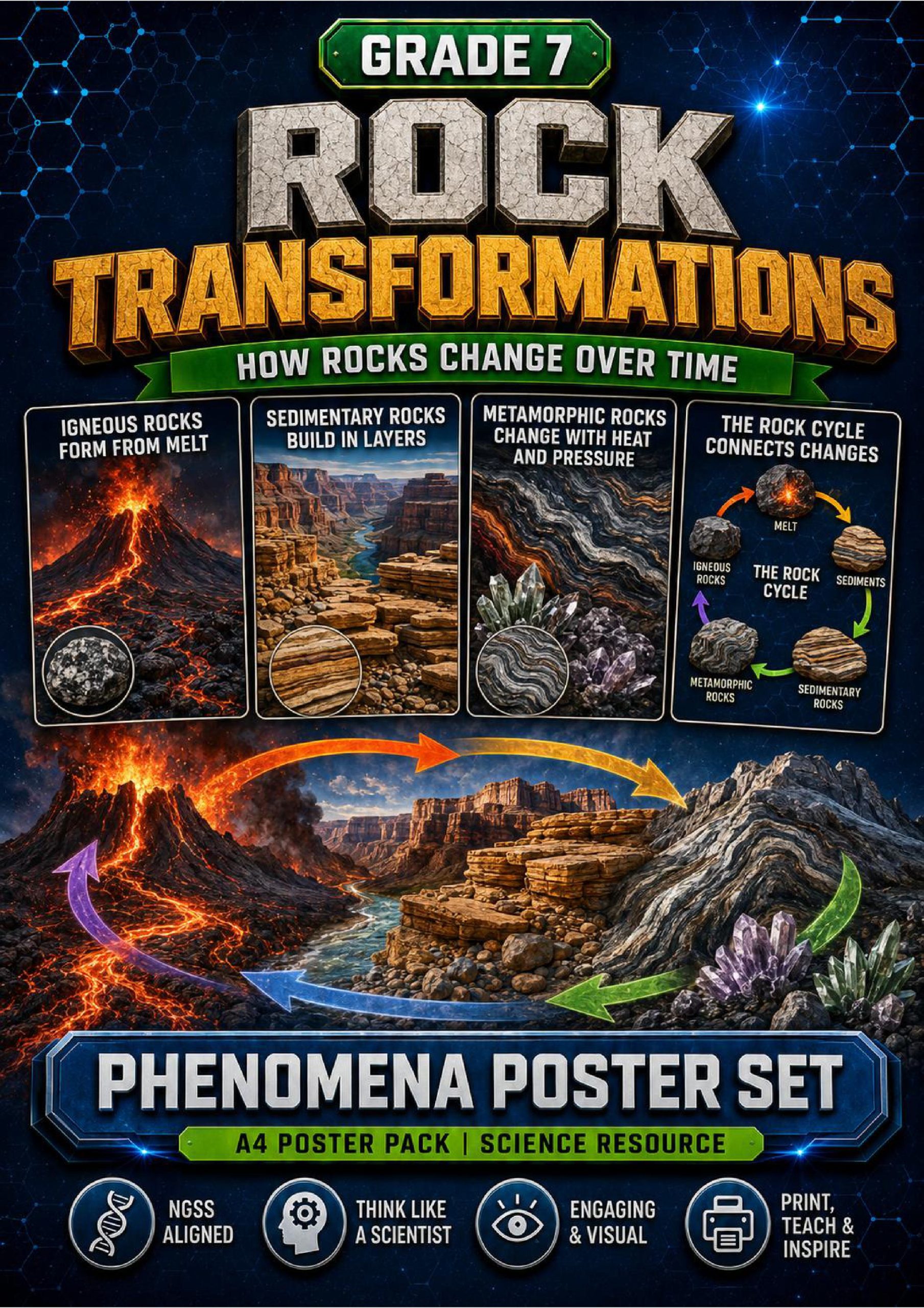 Rock Transformations Phenomena Poster Set cover