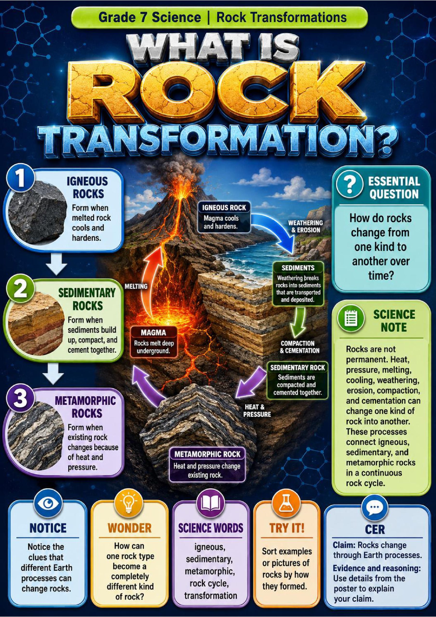 Rock Transformations Phenomena Poster Set