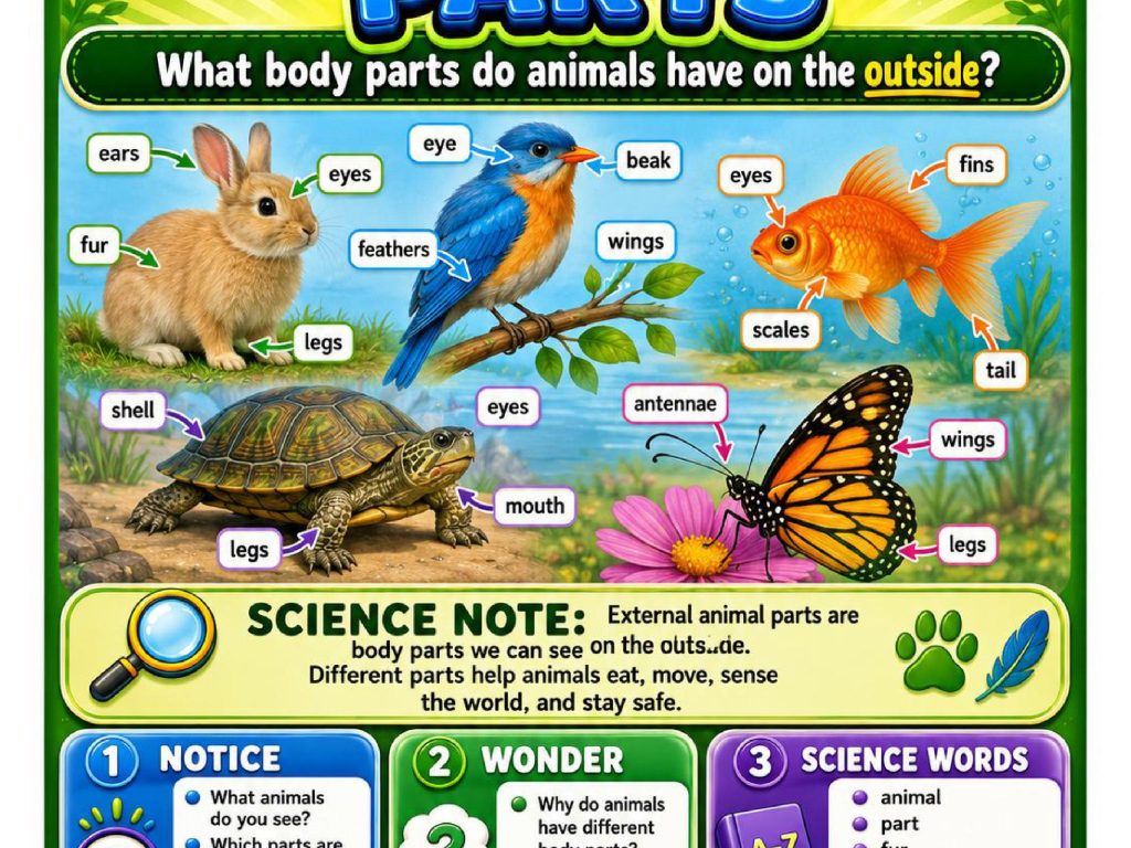 Animal Parts Science Concept Posters