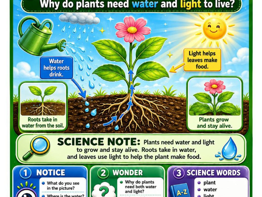 Plant Needs Science Concept Posters