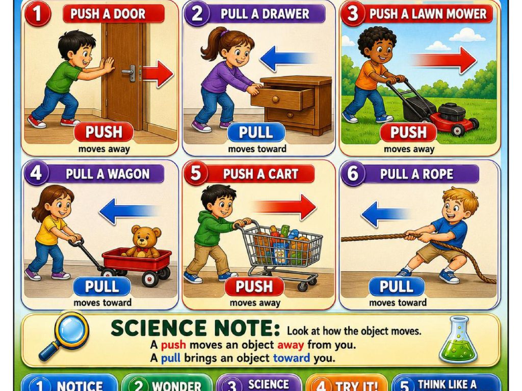 Pushes and Pulls Science Concept Posters
