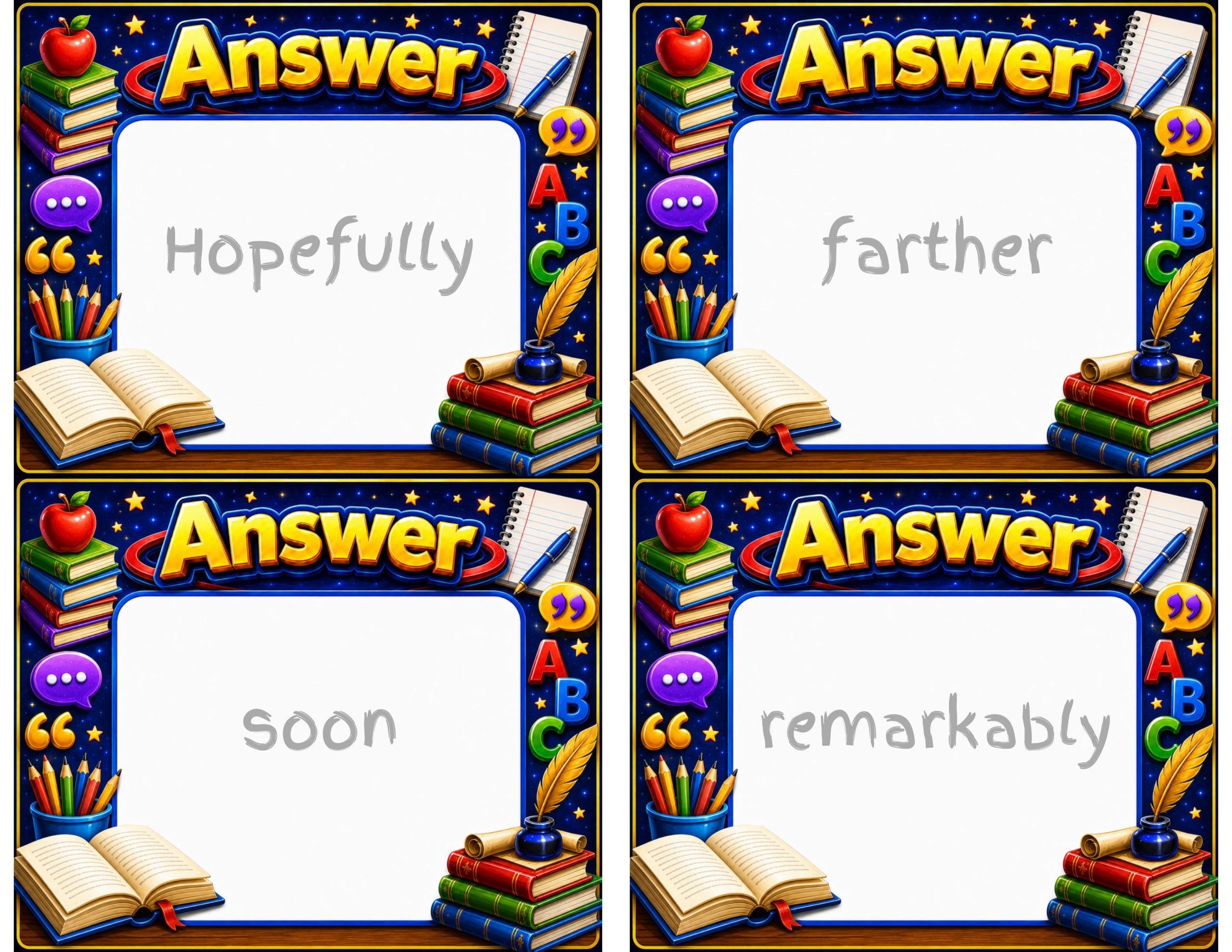 Spin the Deck: Adverbs | Grammar Task Cards and Parts of Speech Review