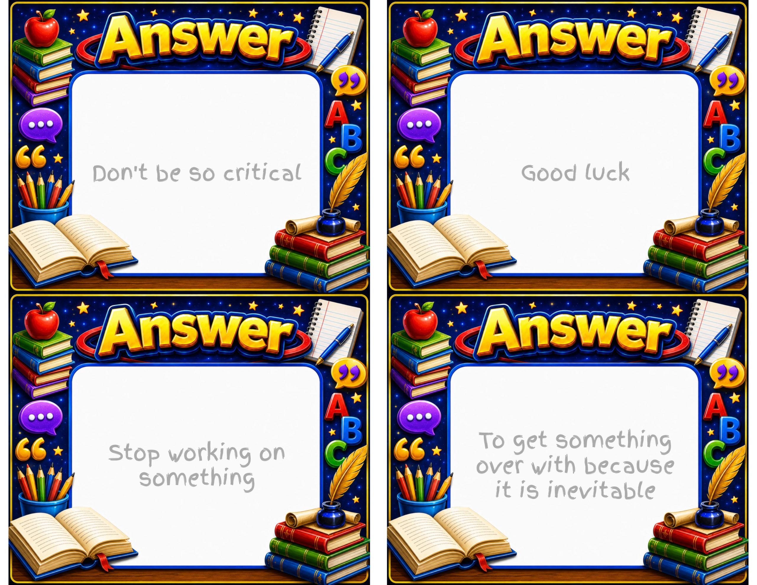 Spin the Deck – Idioms | Figurative Language and Reading Comprehension Cards