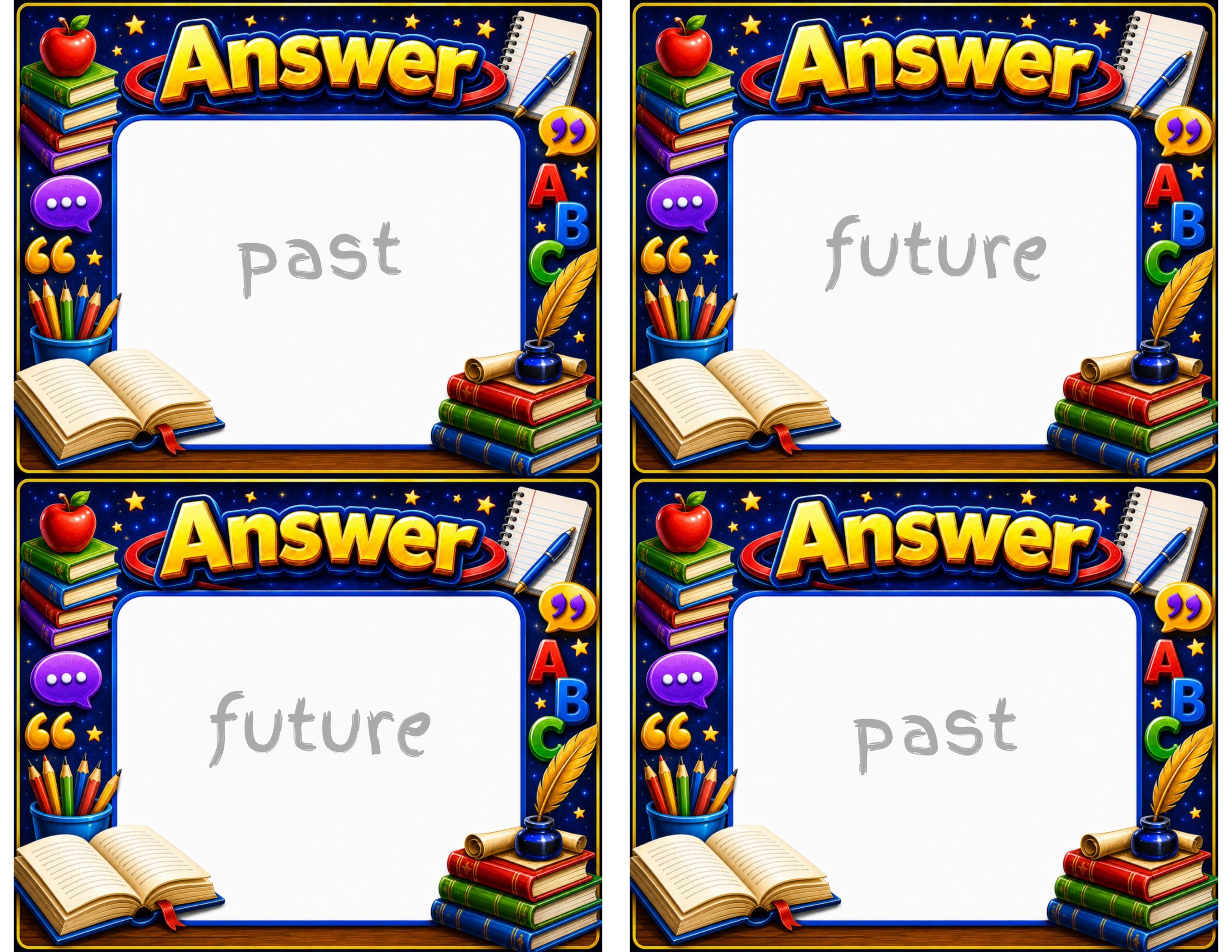 Spin the Deck: Perfect Tense | Past, Present, and Future Perfect Verb Tense Task Cards
