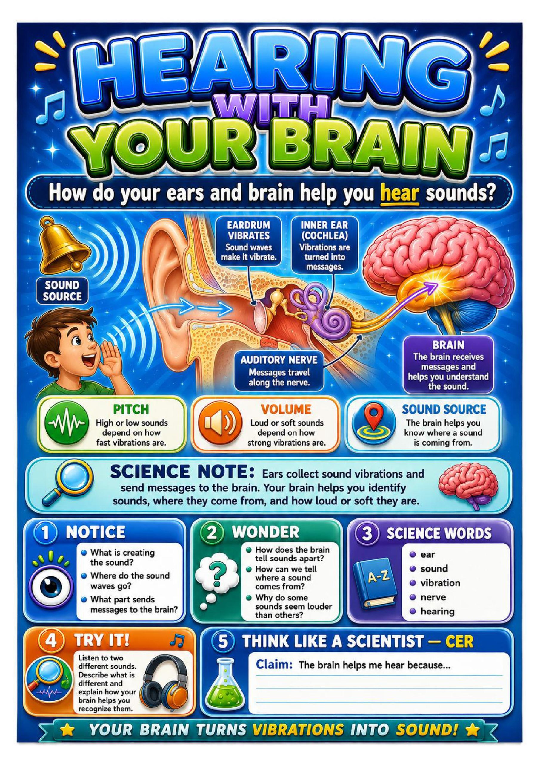The Brain and Your Senses Science Concept Posters cover