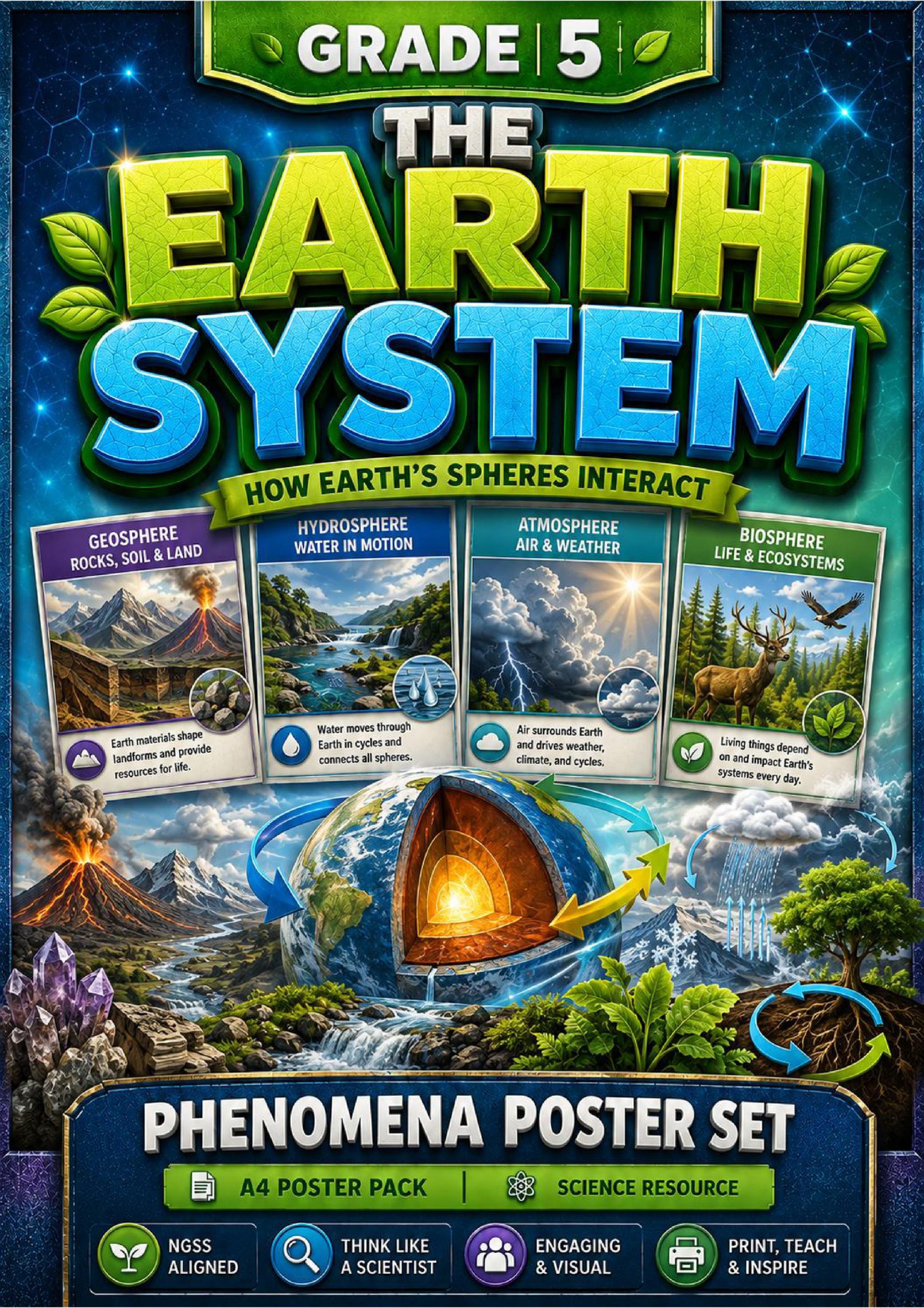 The Earth System Phenomena Poster Set cover