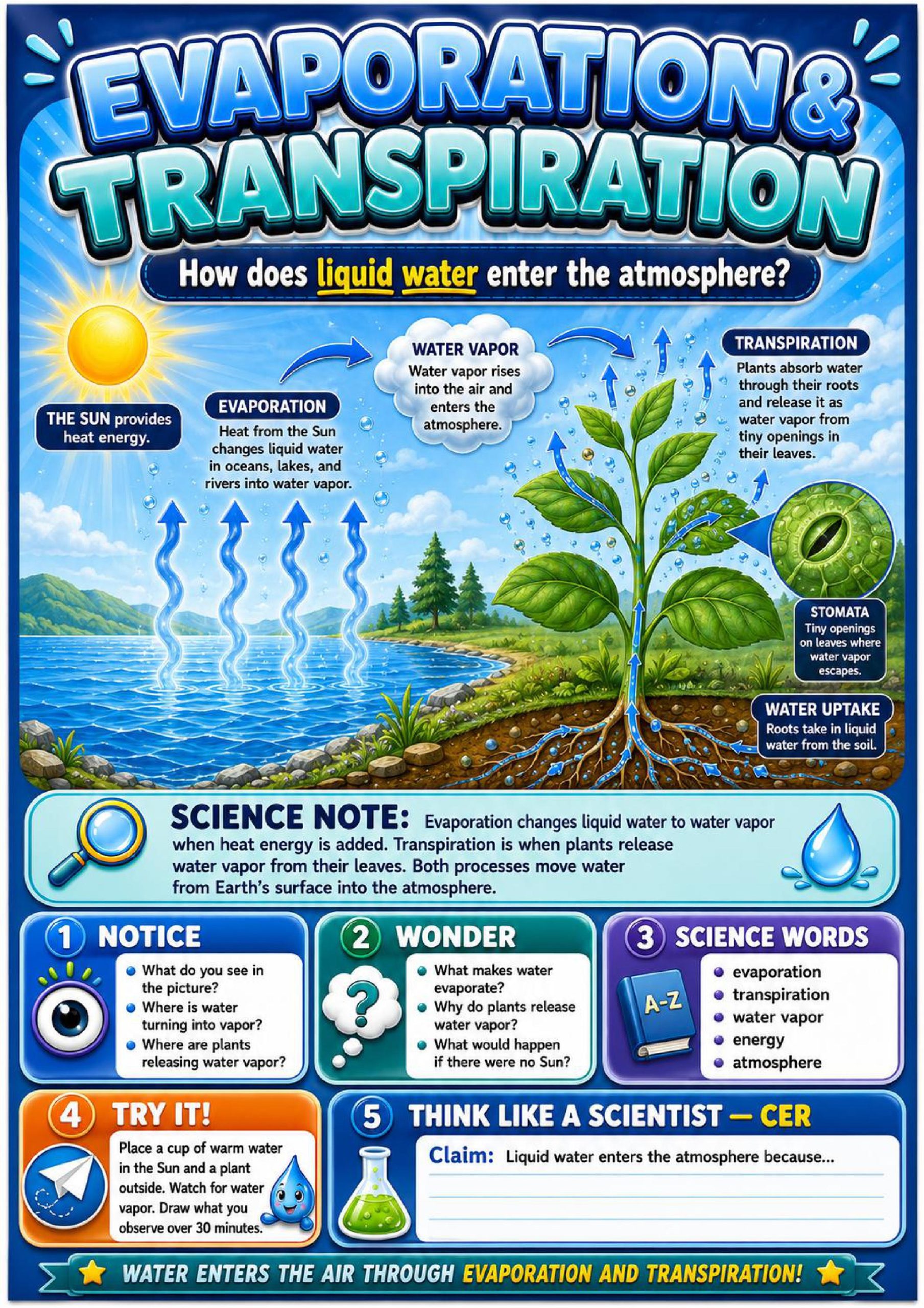The Water Cycle Science Concept Posters