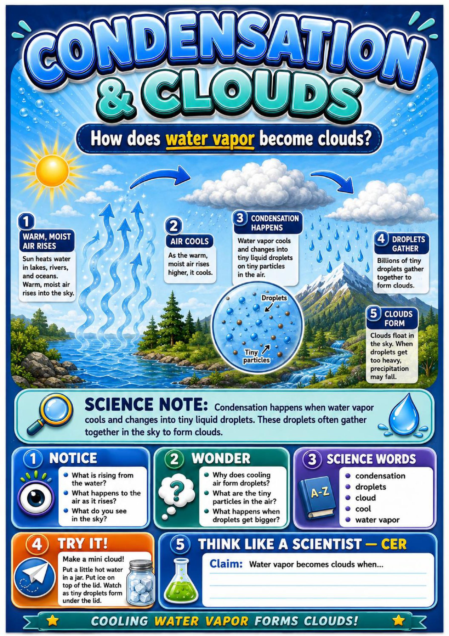 The Water Cycle Science Concept Posters
