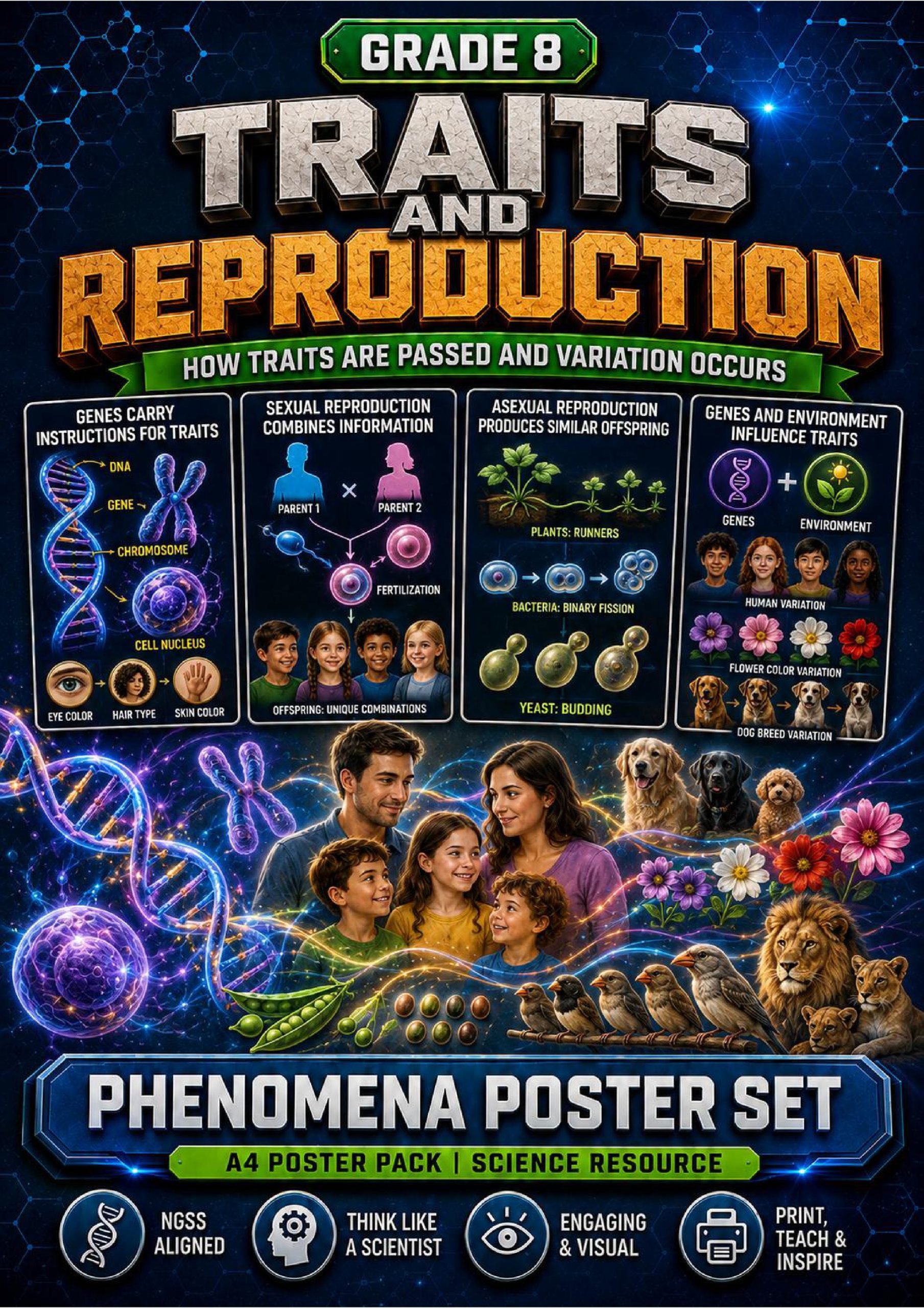 Traits and Reproduction Phenomena Poster Set cover