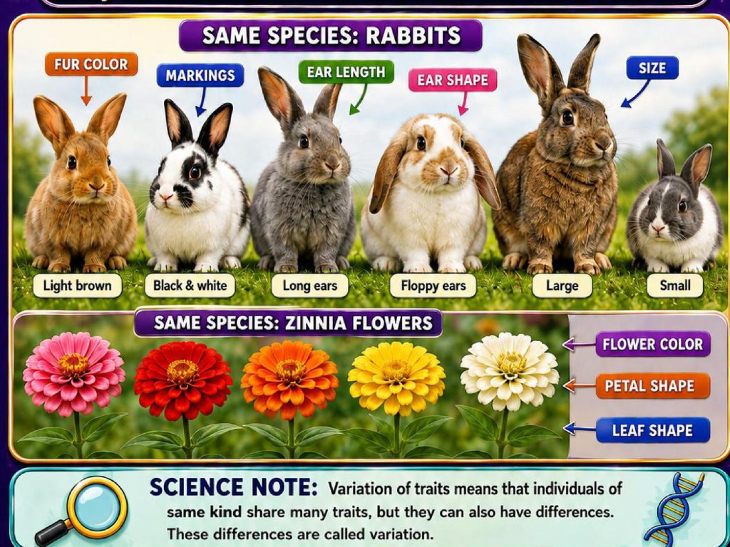 Variation of Traits Science Concept Posters
