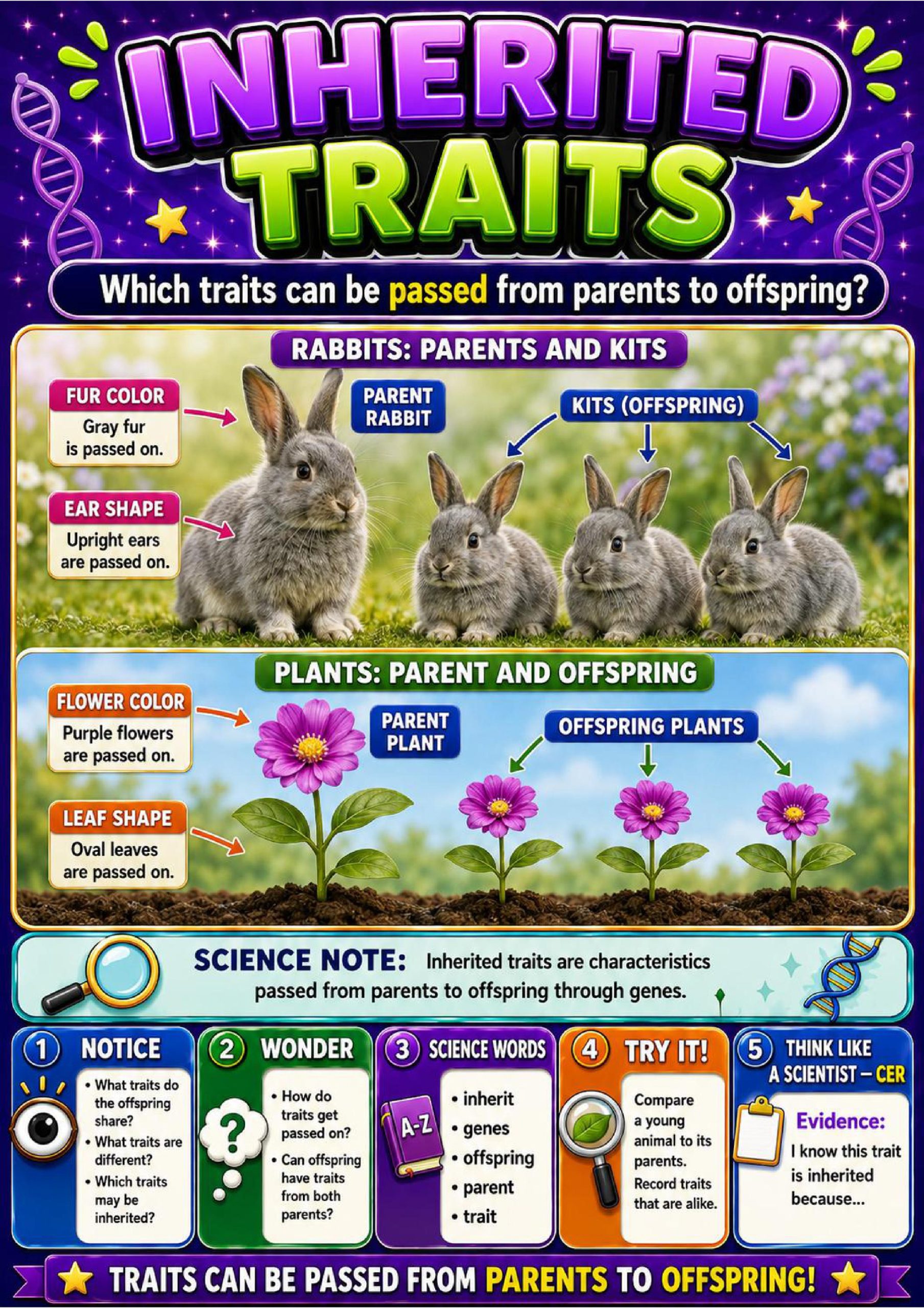 Variation of Traits Science Concept Posters