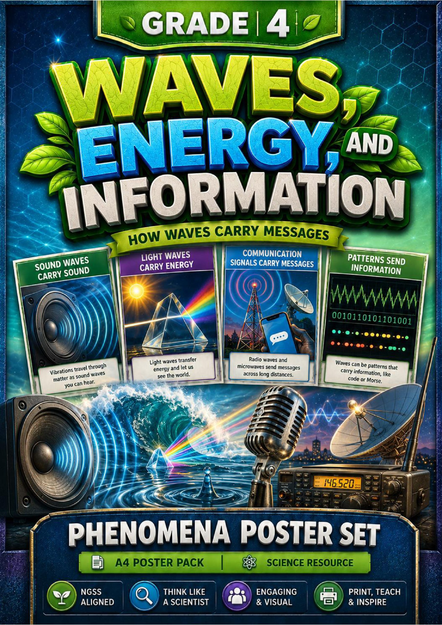 Waves, Energy, and Information Phenomena Poster Set cover