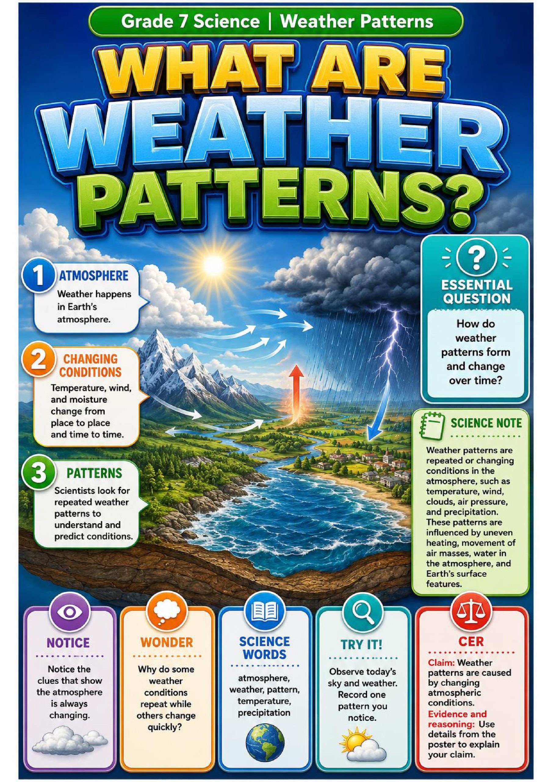 Weather Patterns Phenomena Poster Set
