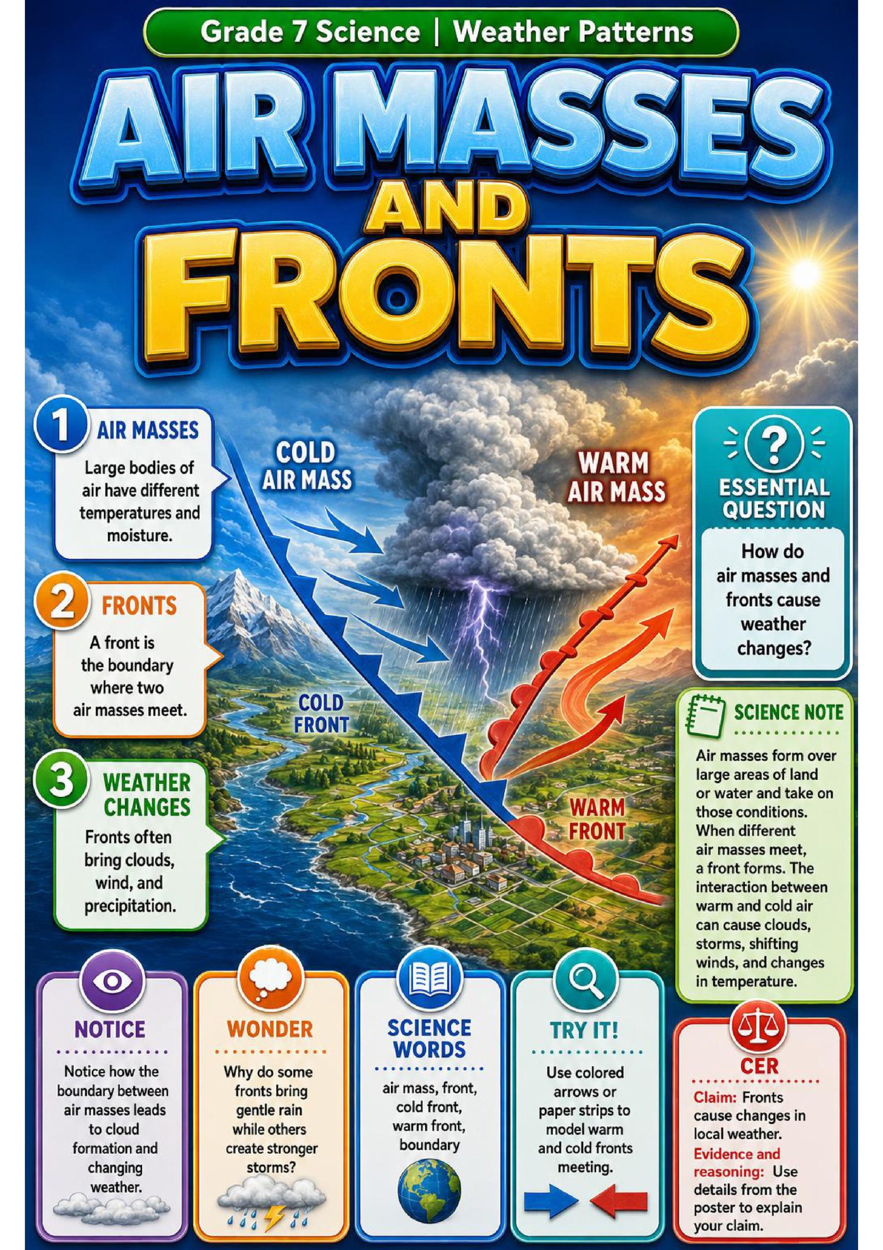 Weather Patterns Phenomena Poster Set